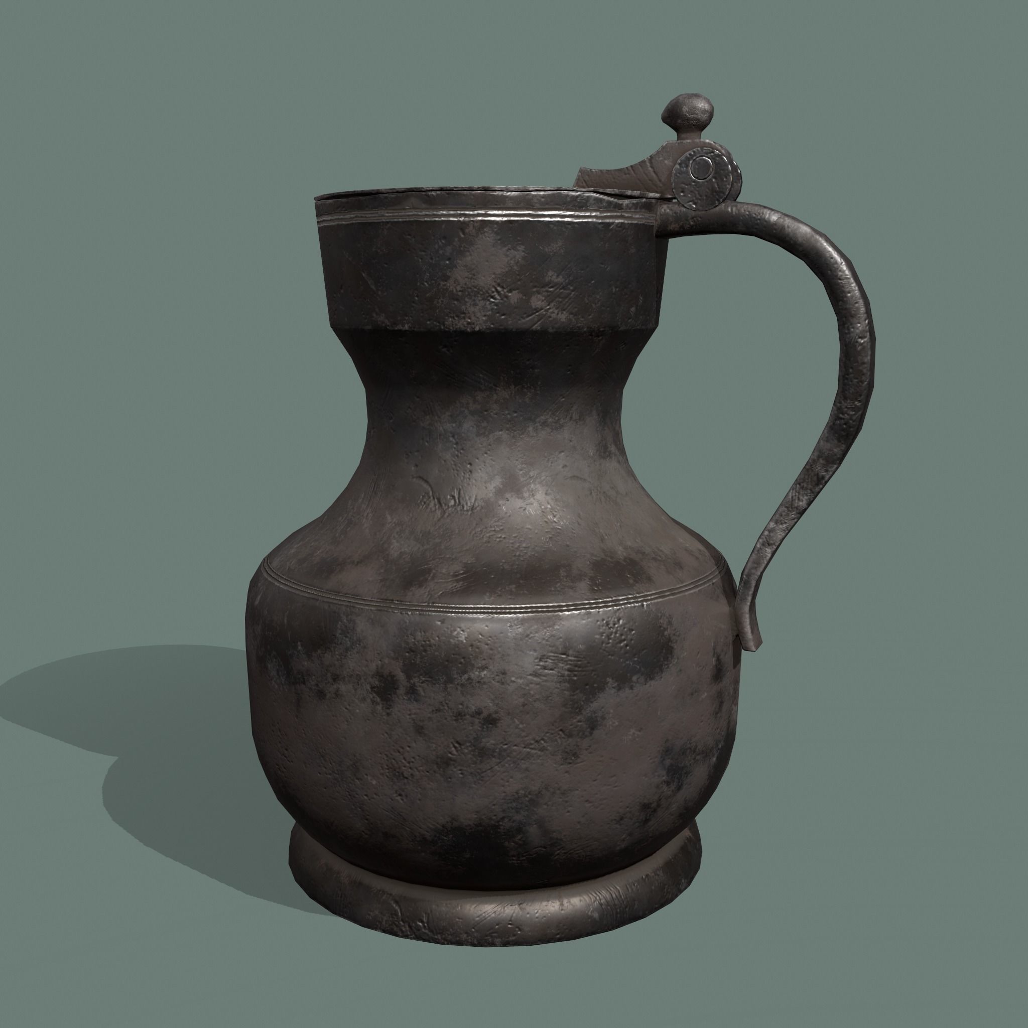 Pewter Jug Low-poly 3D model_11