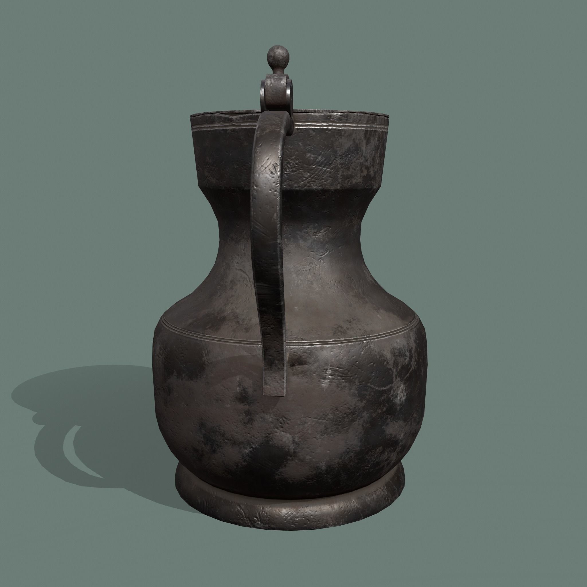 Pewter Jug Low-poly 3D model_9