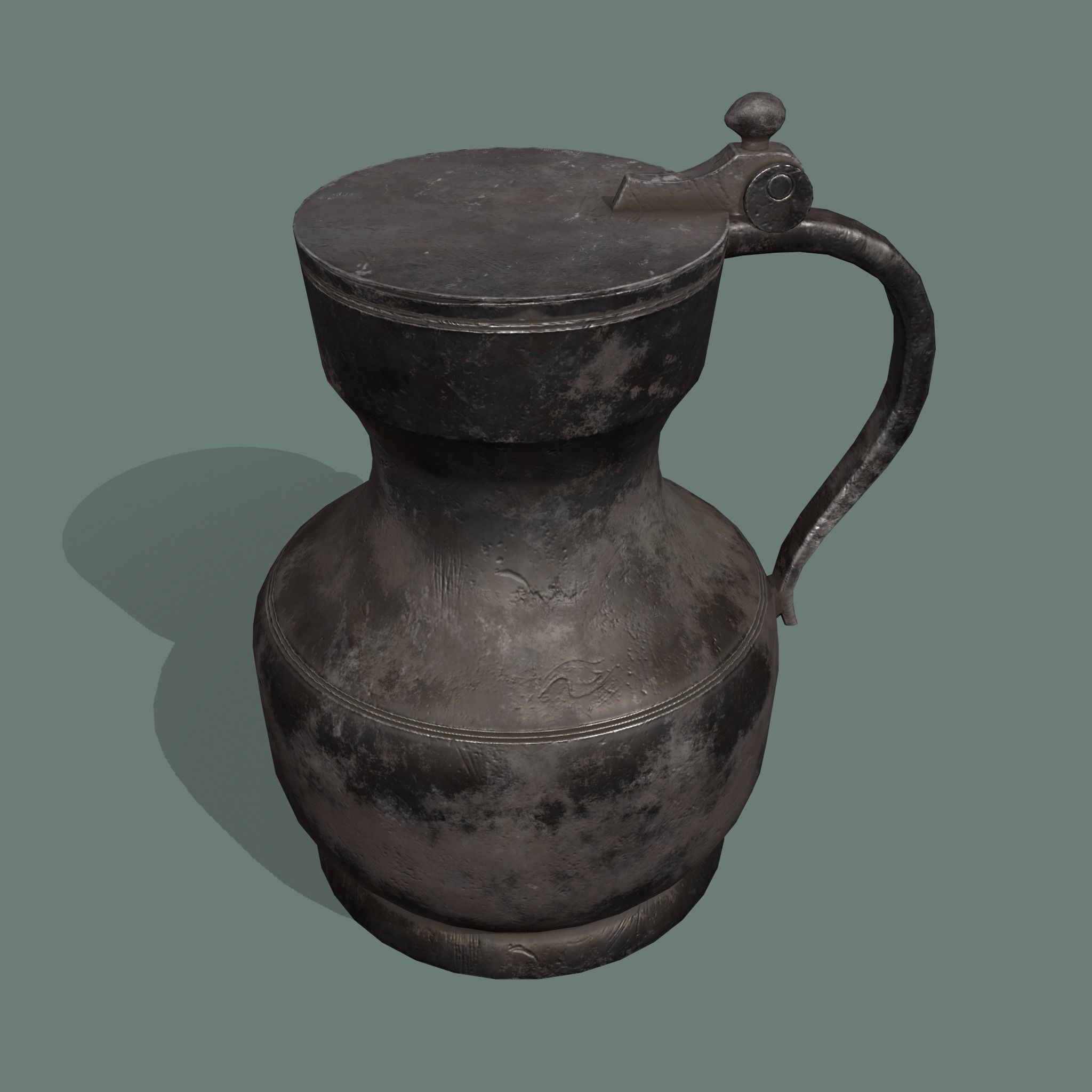 Pewter Jug Low-poly 3D model_20