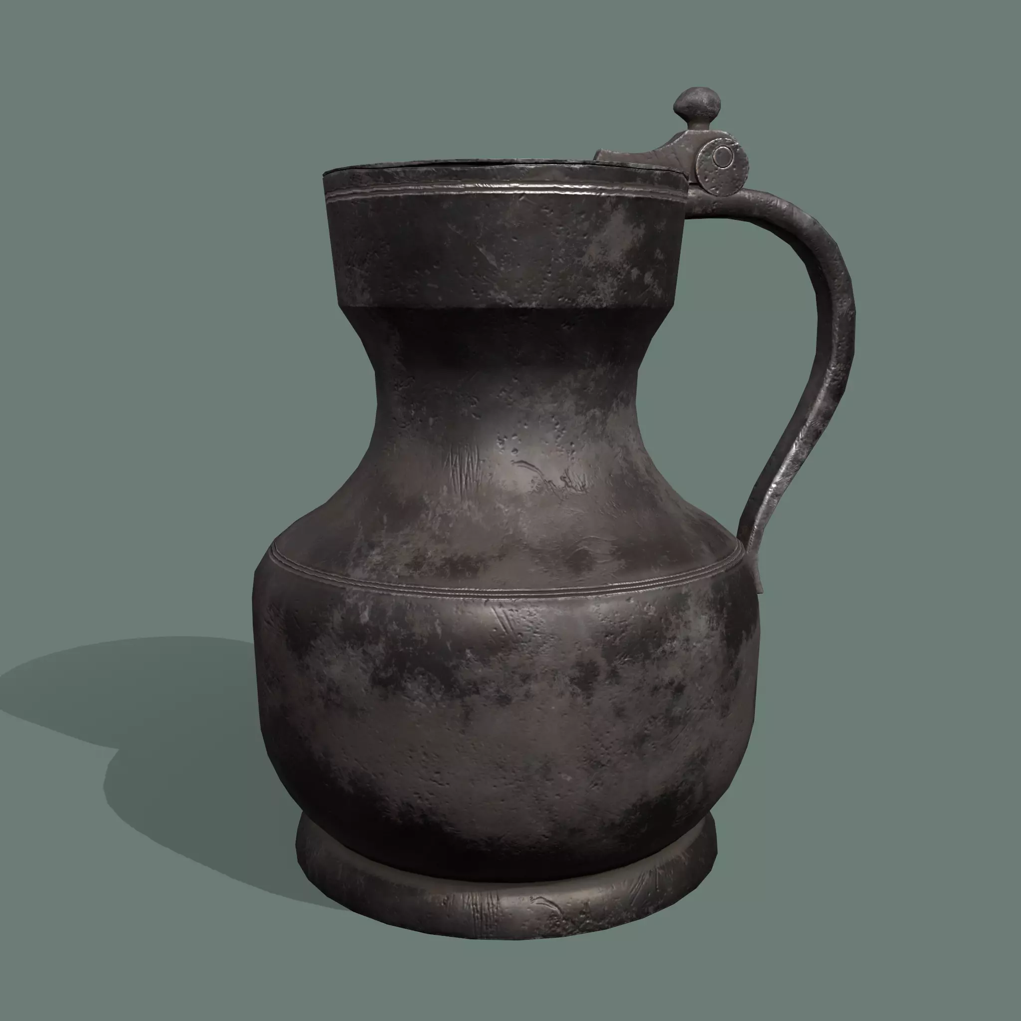 Pewter Jug Low-poly 3D model_0