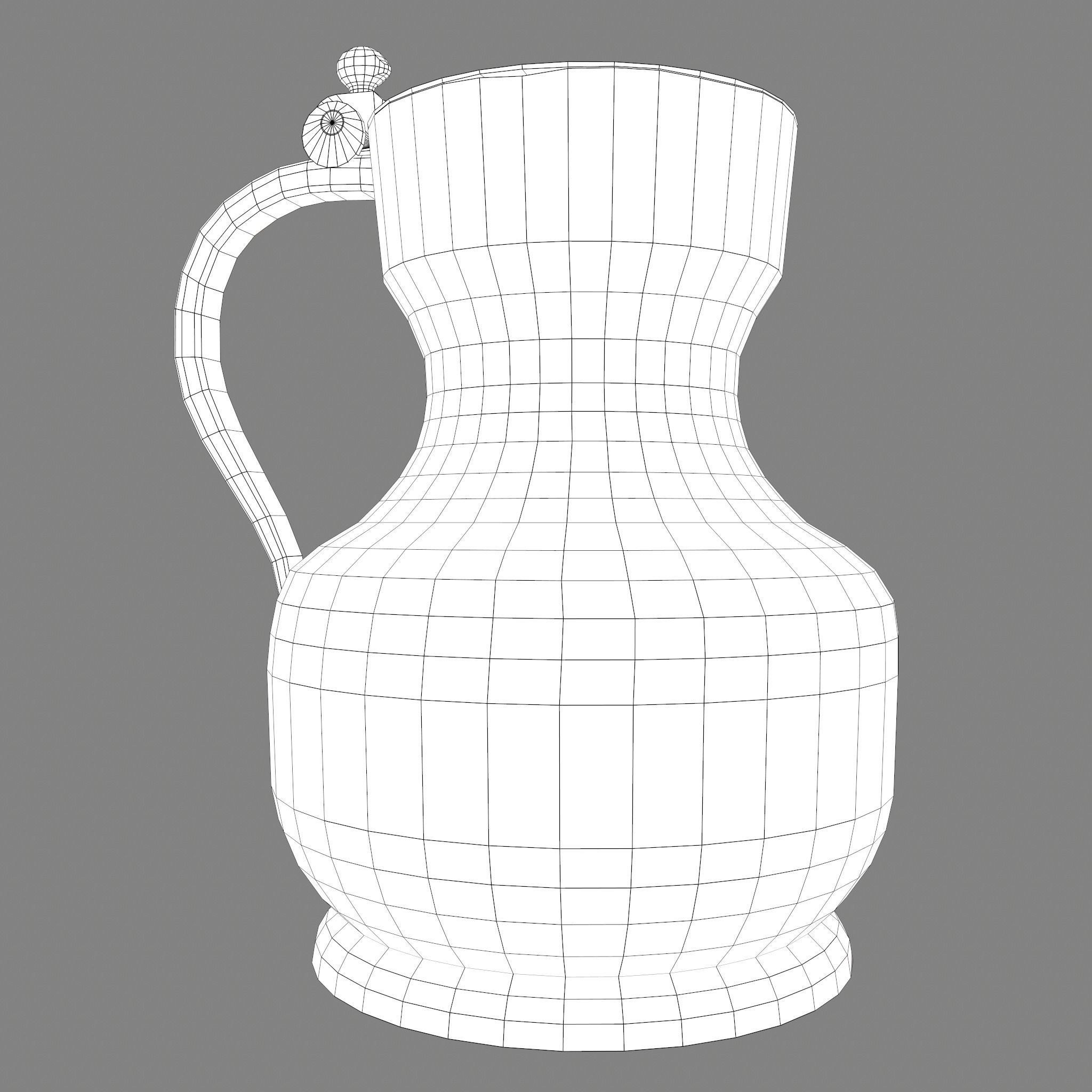Pewter Jug Low-poly 3D model_28