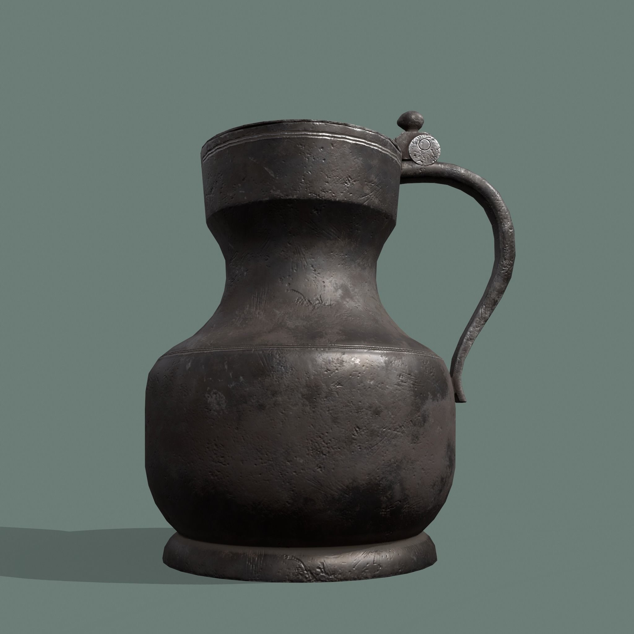 Pewter Jug Low-poly 3D model_16