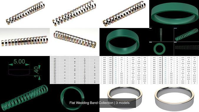 Flat Wedding Band Collection 