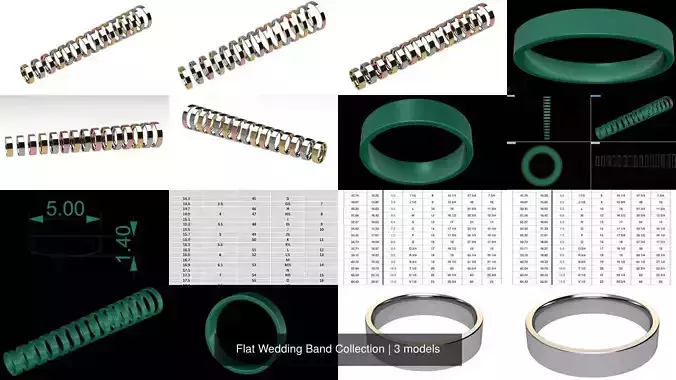 Flat Wedding Band Collection