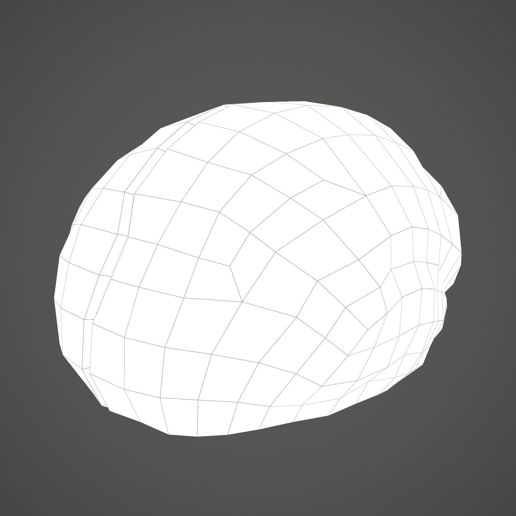 Human Brain Low-poly 3D model_36