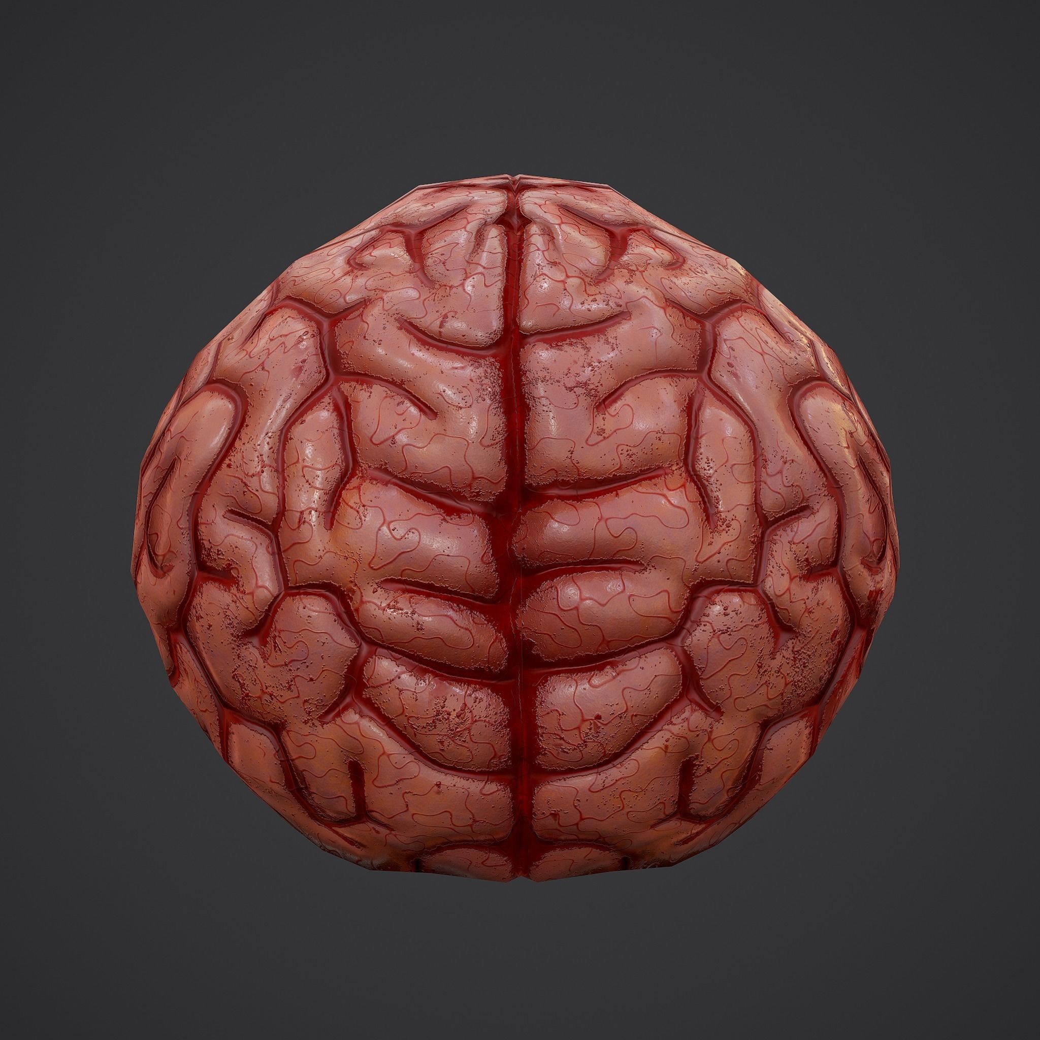 Human Brain Low-poly 3D model_10