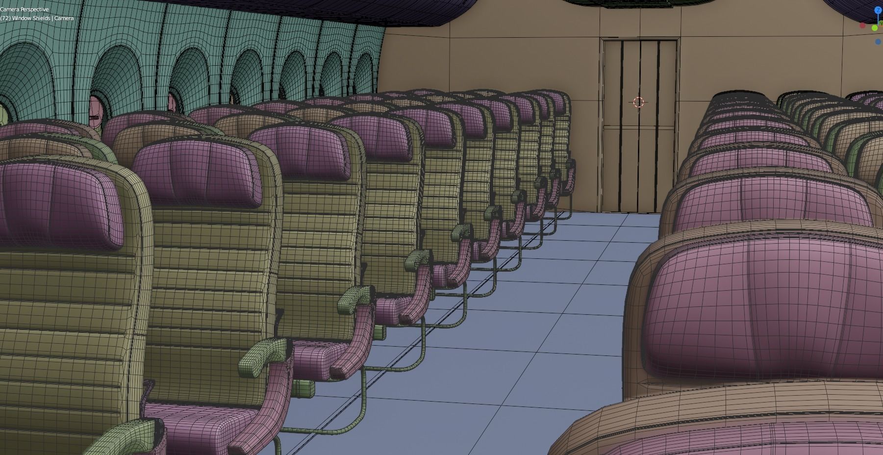 Boeing 737 Airplane Economy Seats 3D model_6