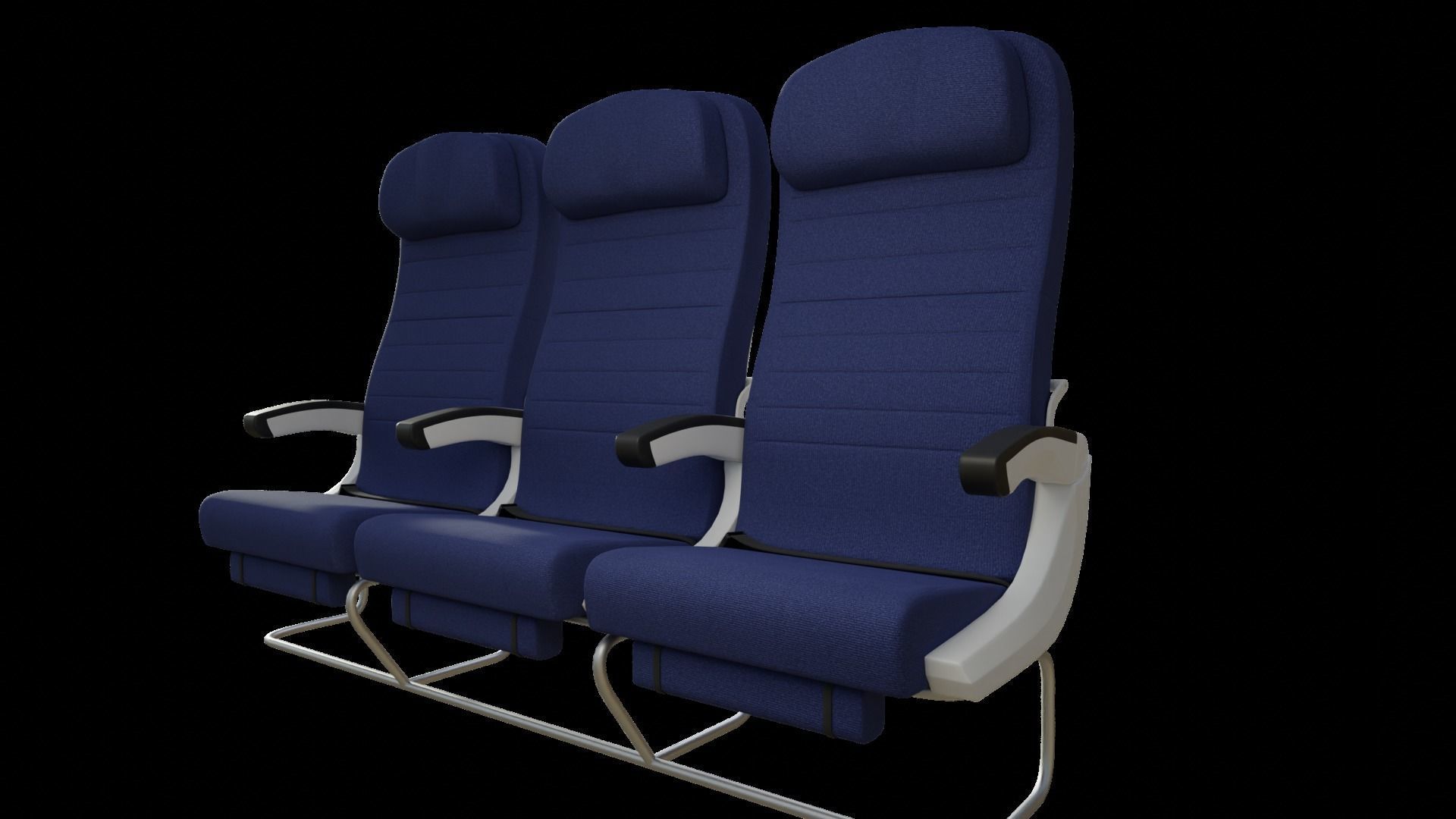Boeing 737 Airplane Economy Seats 3D model_2