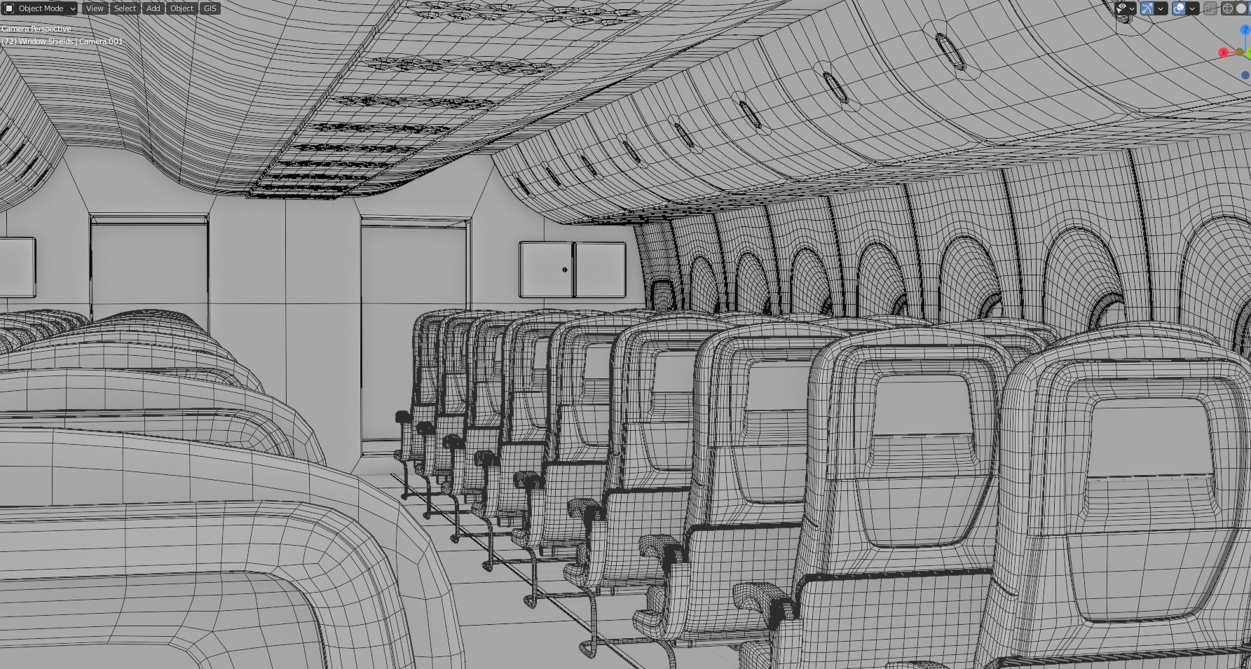 Boeing 737 Airplane Economy Seats 3D model_7