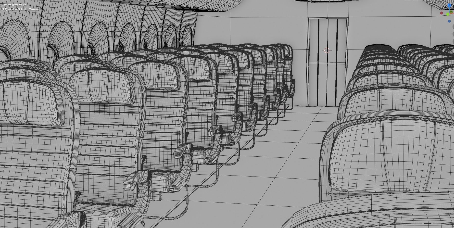 Boeing 737 Airplane Economy Seats 3D model_8