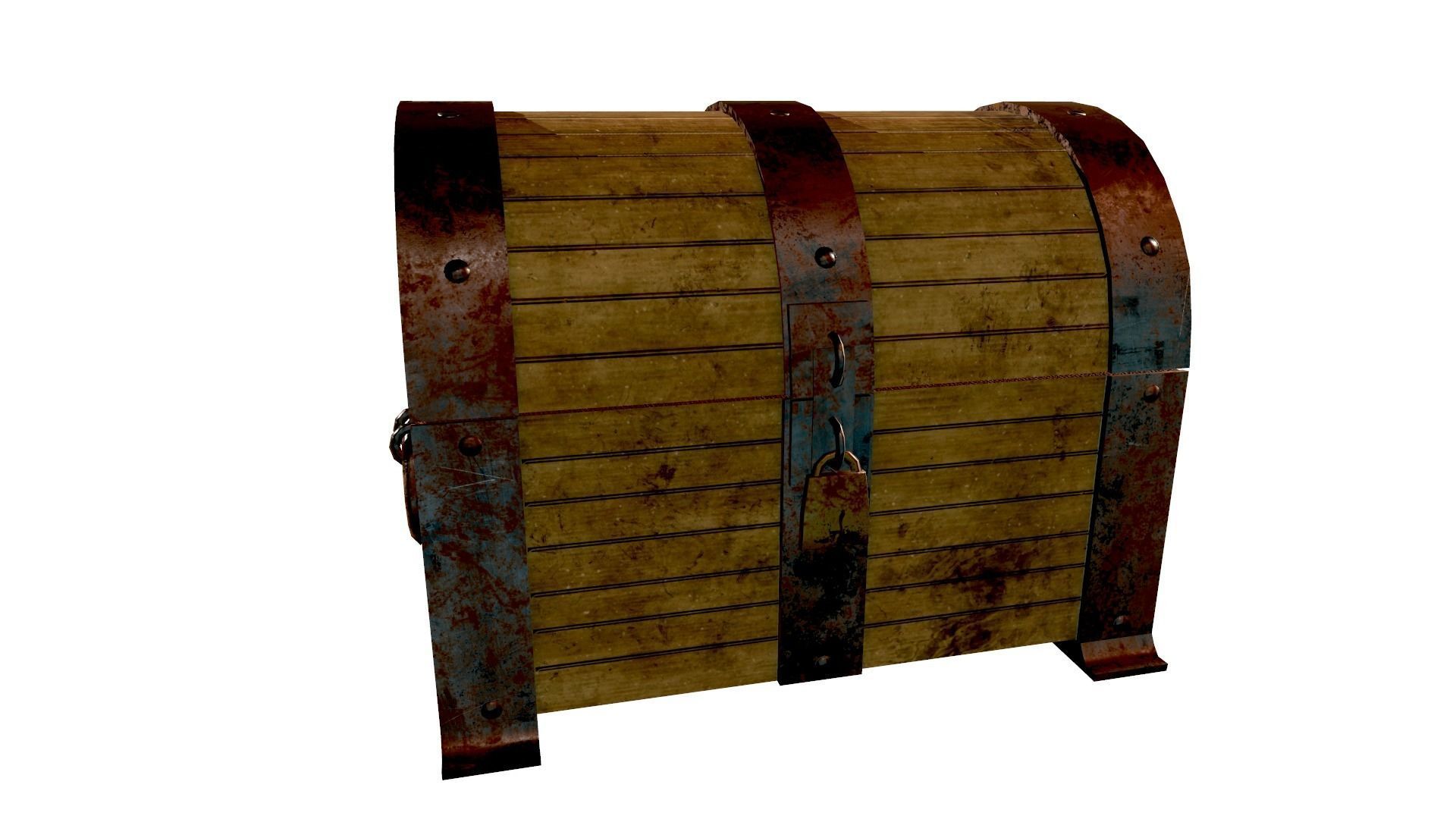 Treasure Chest - Open and Closed - Open Animation Low-poly 3D model_2