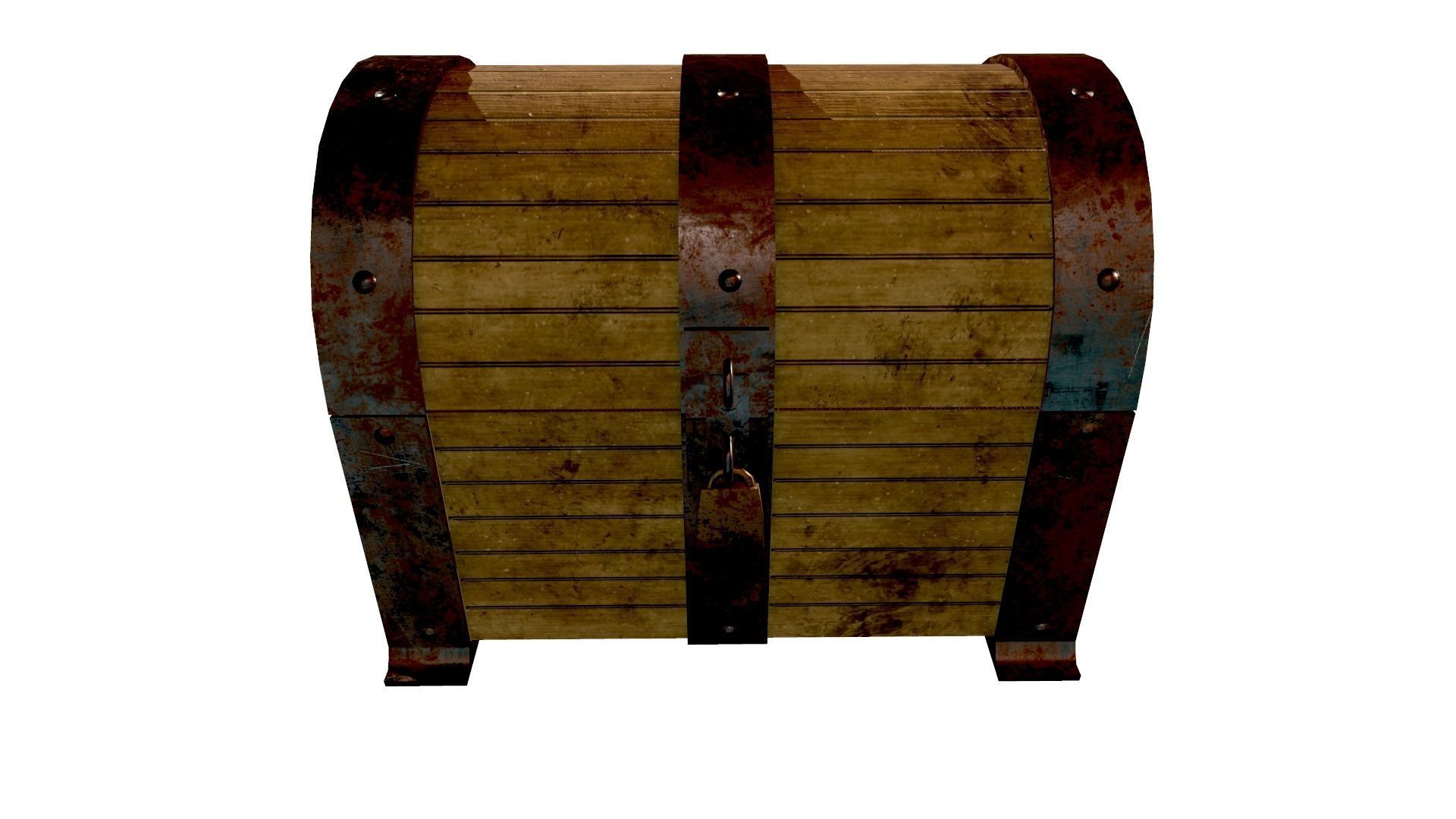 Treasure Chest - Open and Closed - Open Animation Low-poly 3D model_11