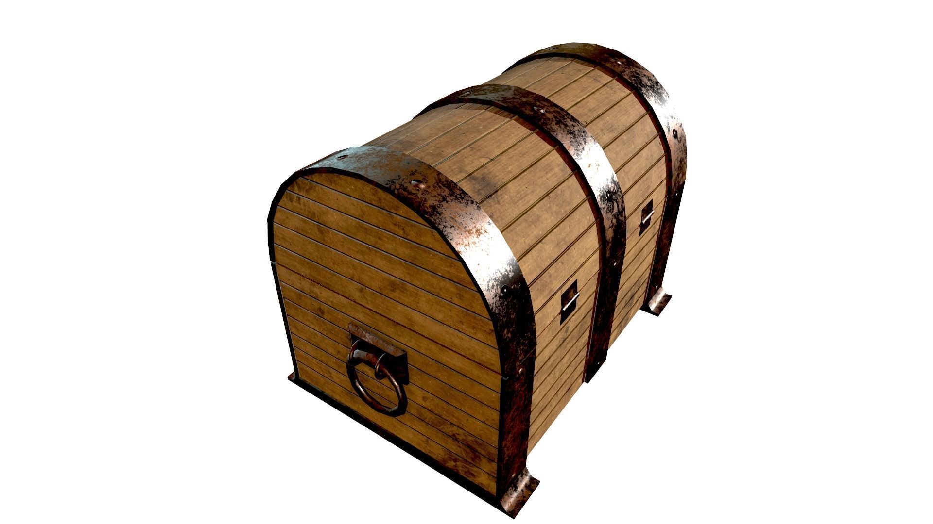 Treasure Chest - Open and Closed - Open Animation Low-poly 3D model_10