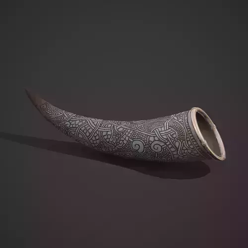 Viking Drinking Horn 3D Model  Low-poly 3D model