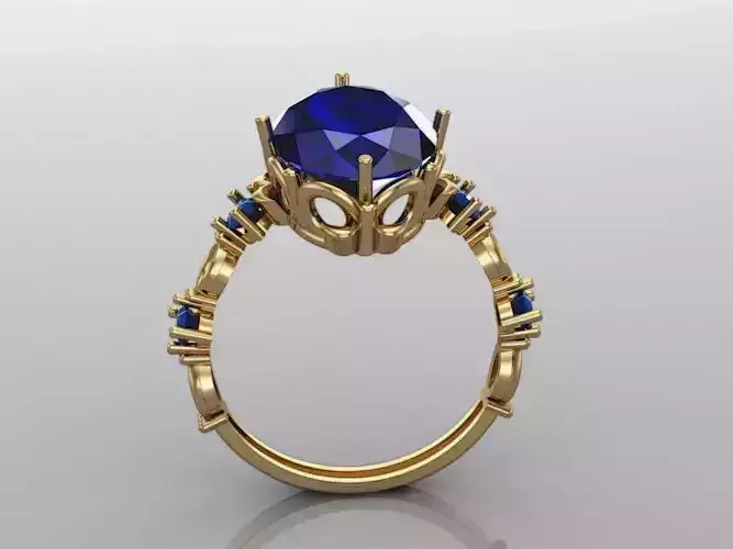 Oval Diamond Ring Light Weight tmr