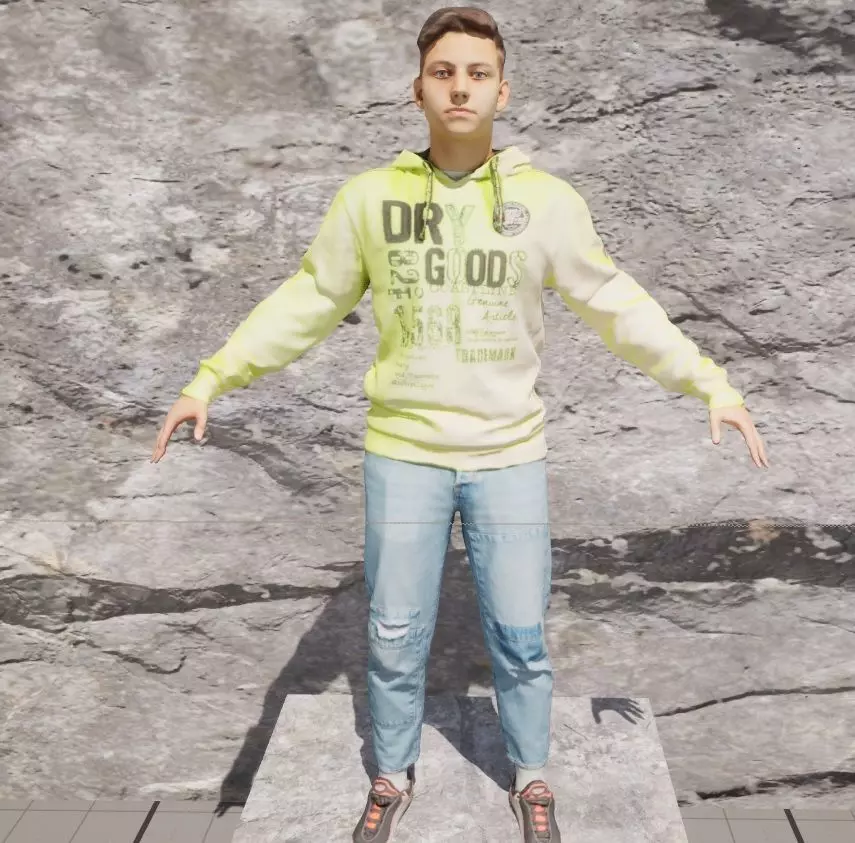 Joven Casual Free 3D model