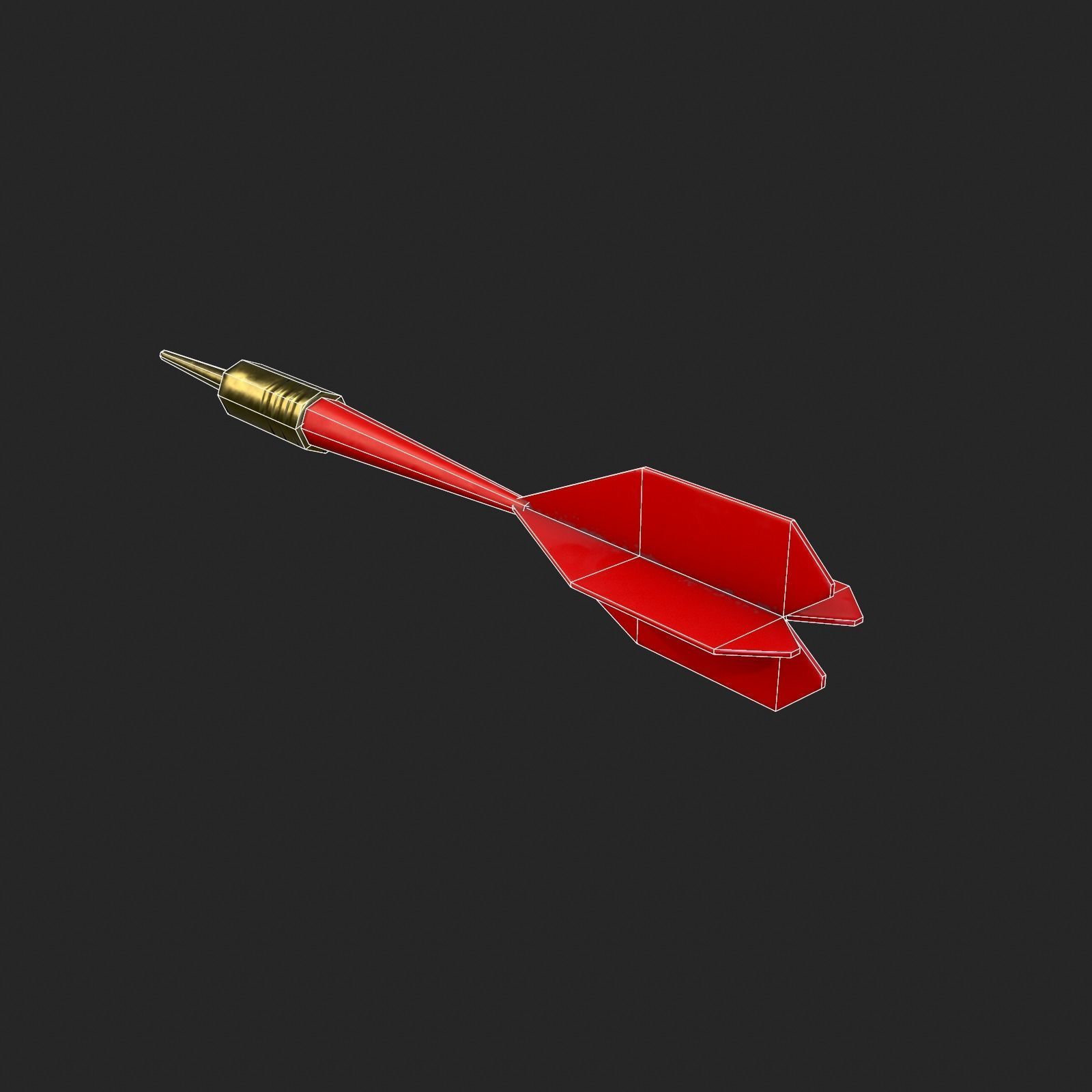 Dartboard Low-poly 3D model_8