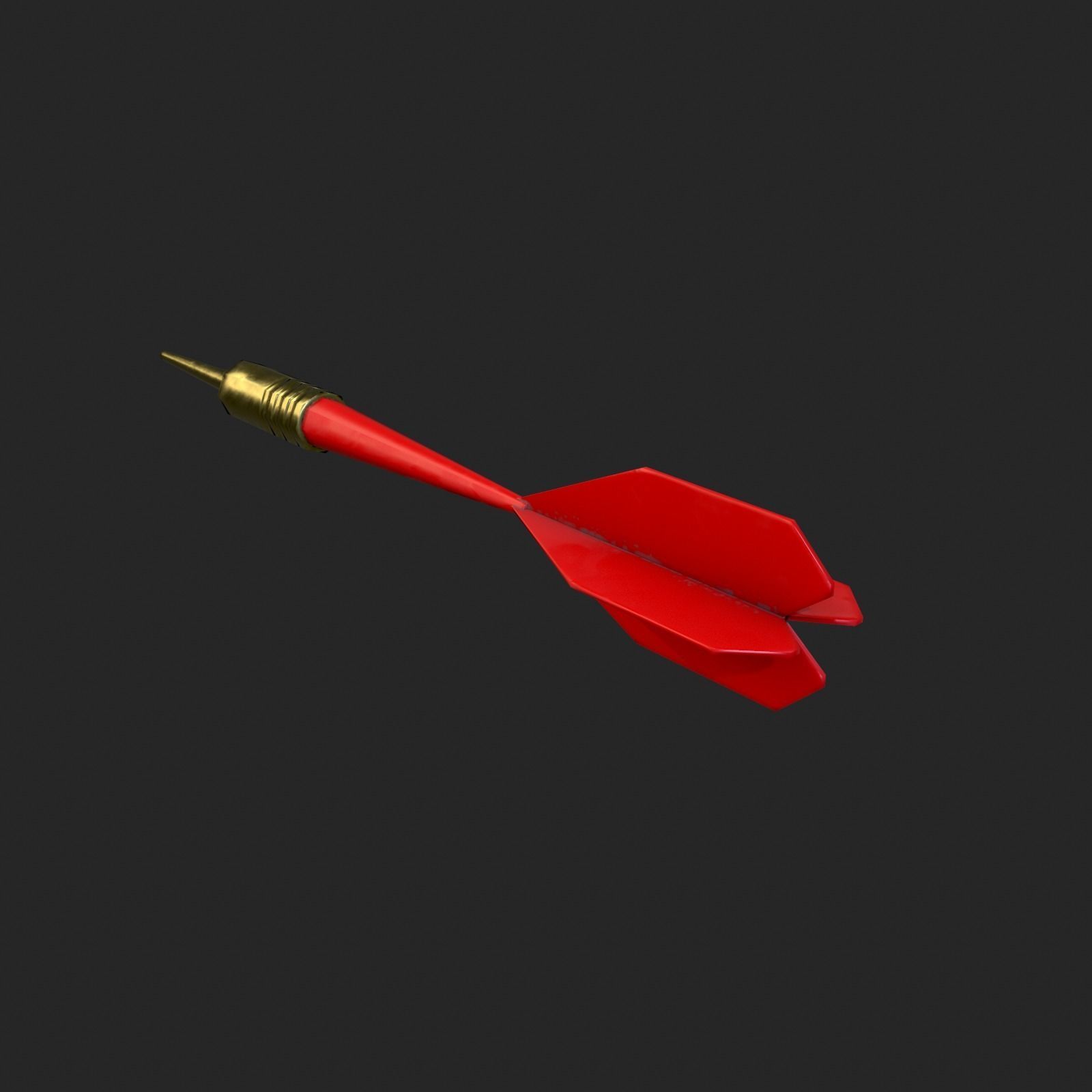 Dartboard Low-poly 3D model_7