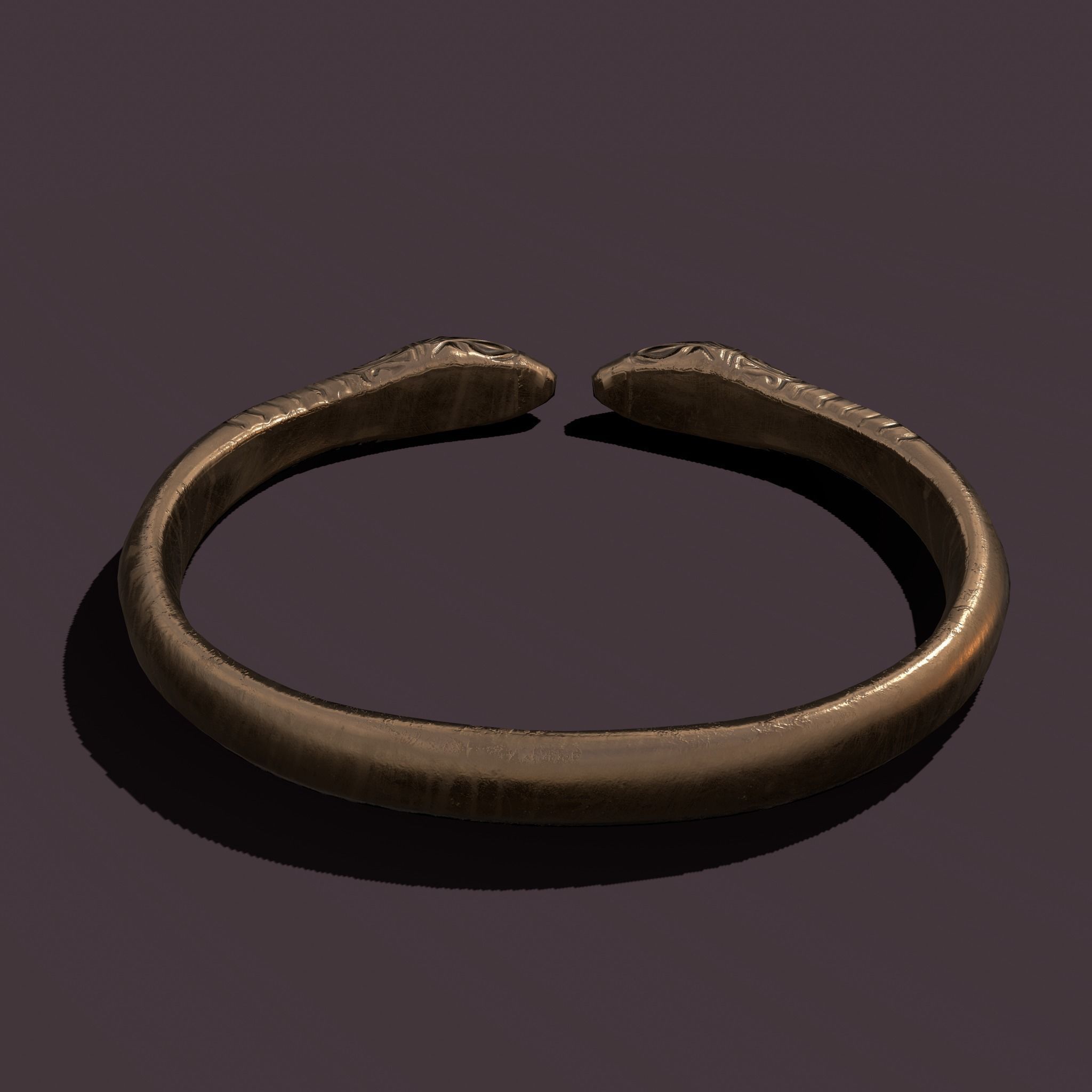 Golden Bird Ring Bracelet 3D Model Low-poly 3D model_6