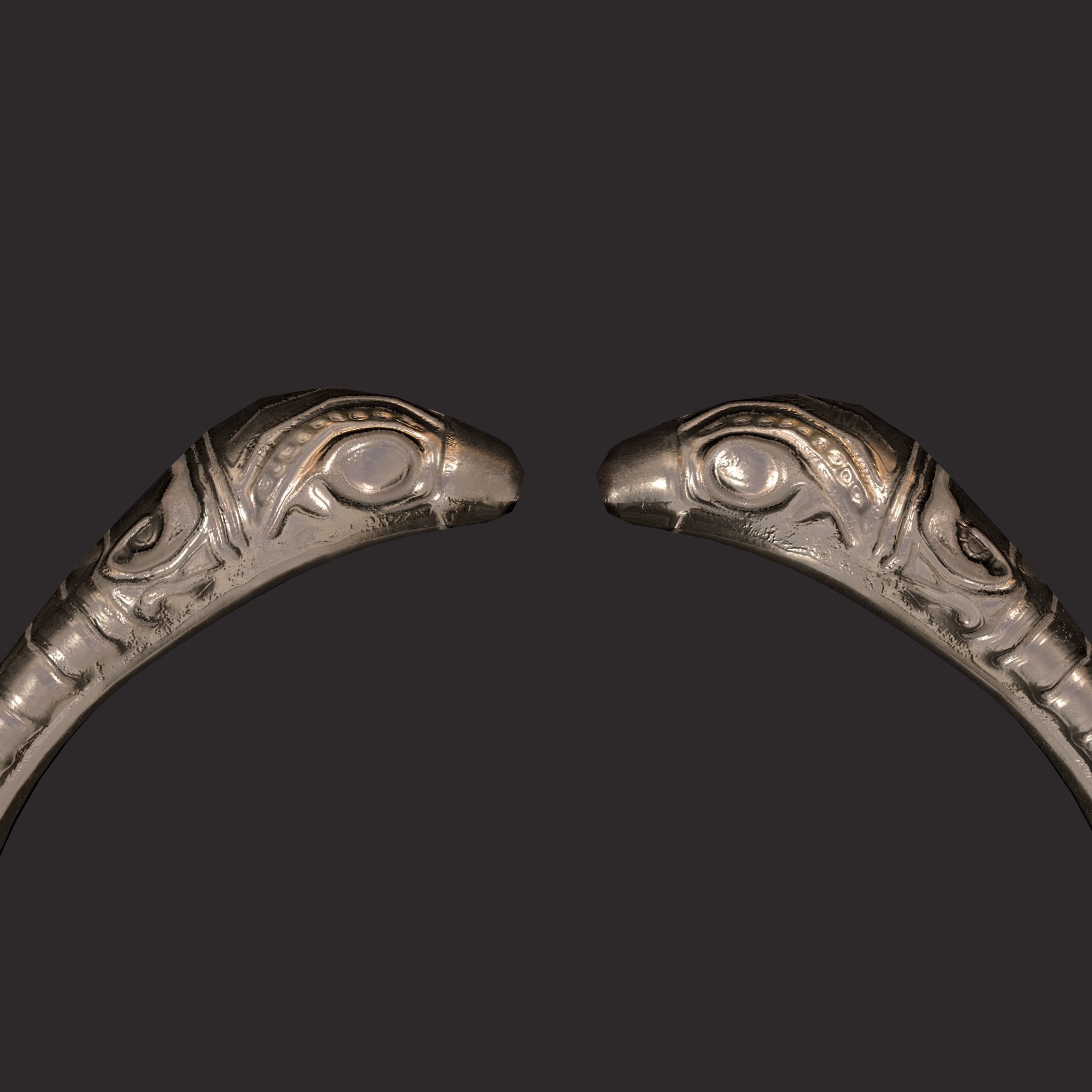 Golden Bird Ring Bracelet 3D Model Low-poly 3D model_11