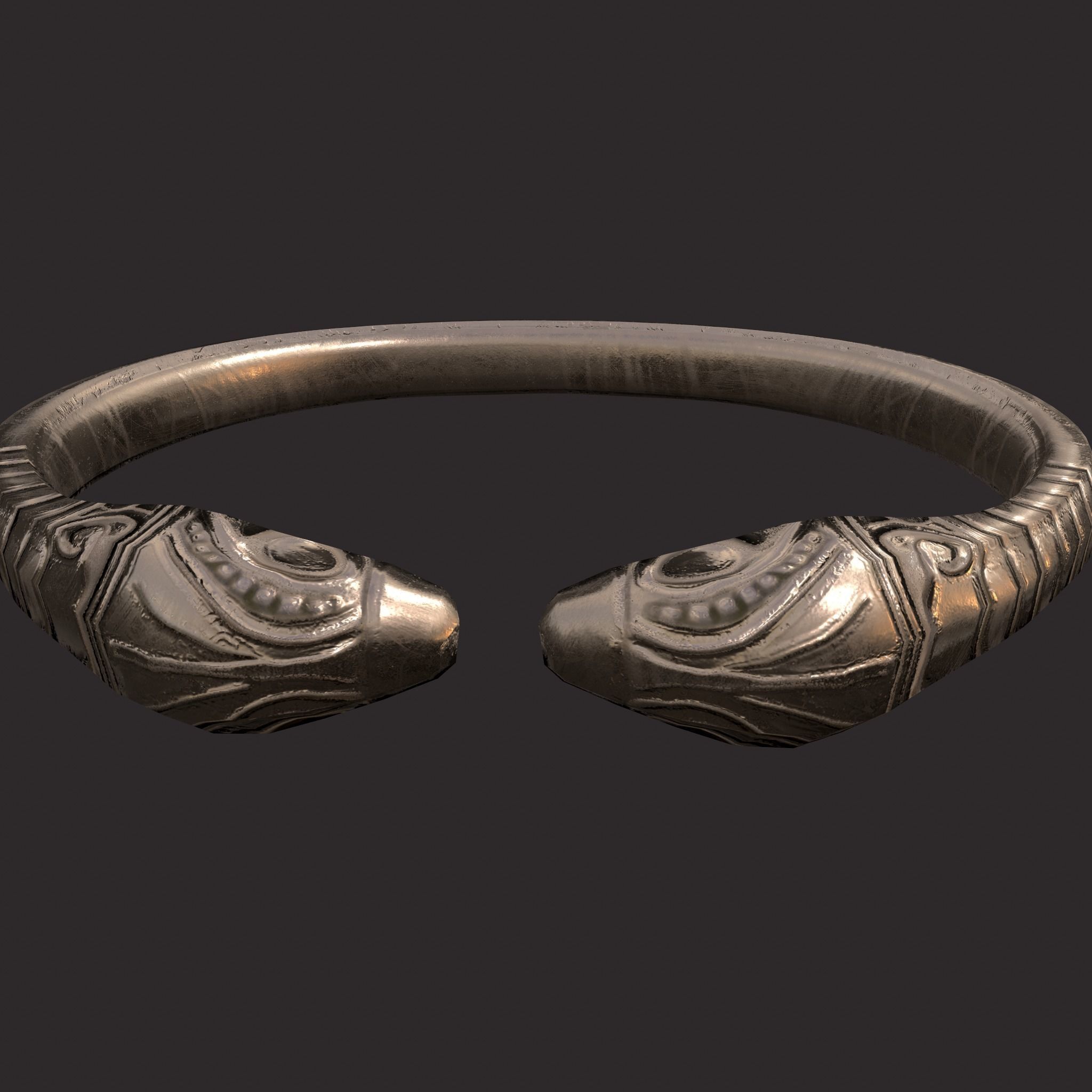 Golden Bird Ring Bracelet 3D Model Low-poly 3D model_19