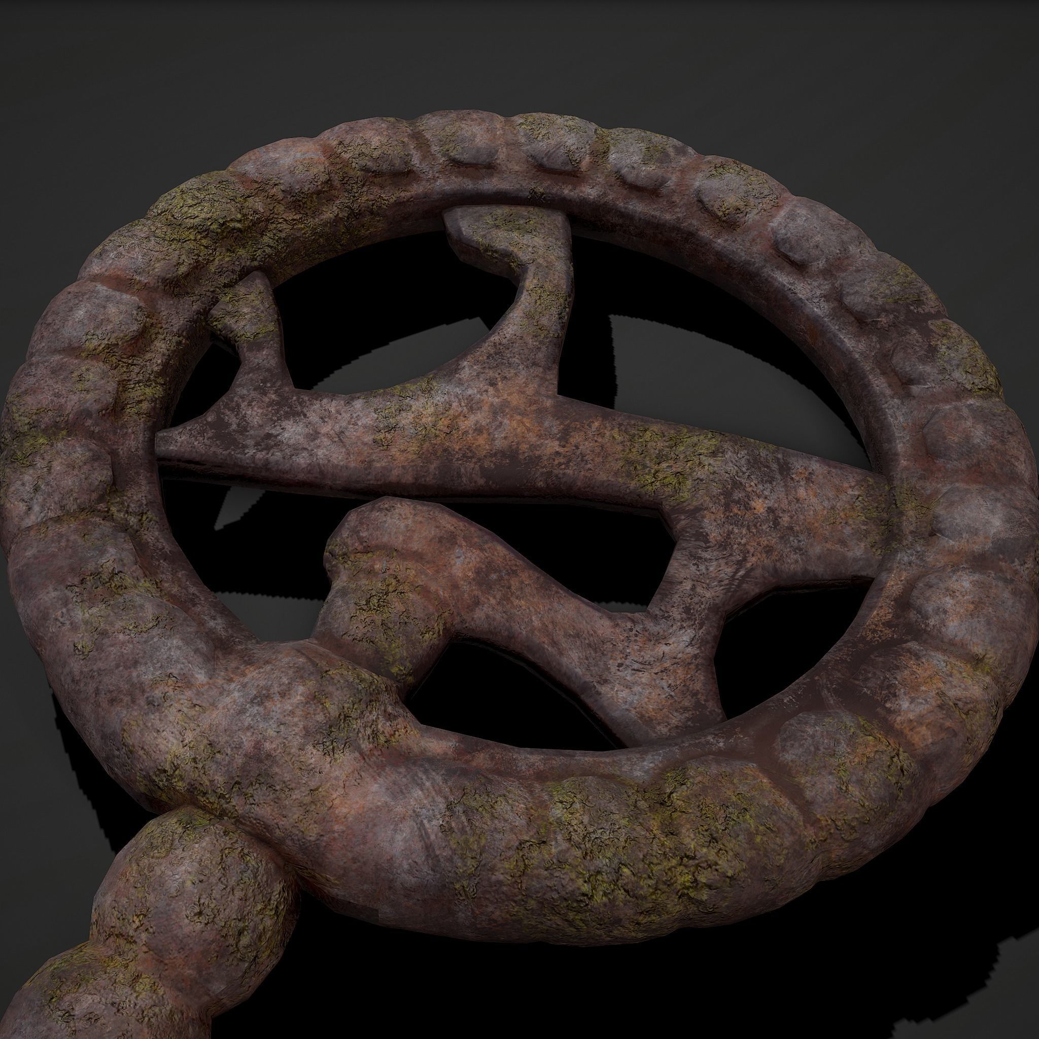Ancient Medieval Key 3D model_7
