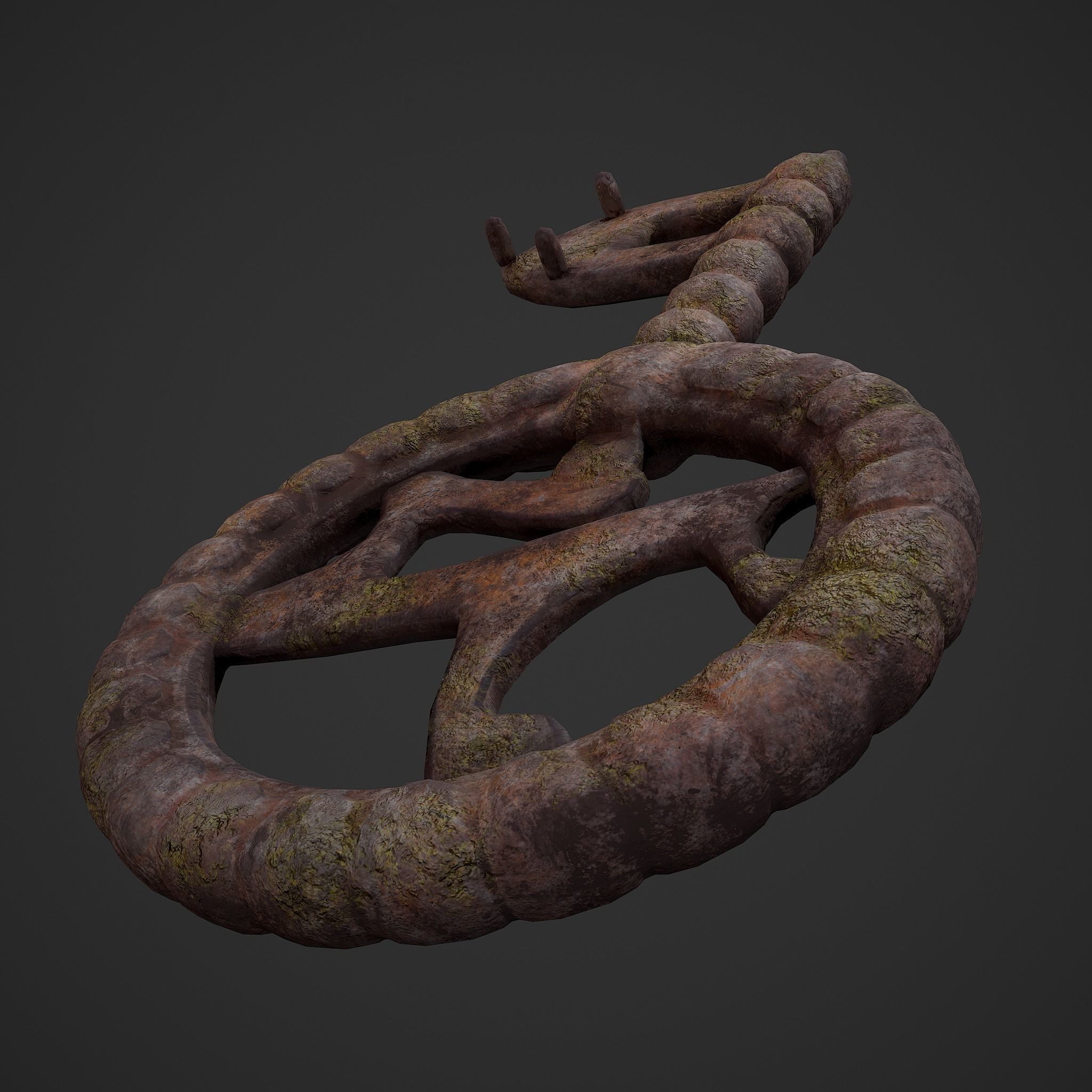 Ancient Medieval Key 3D model_19