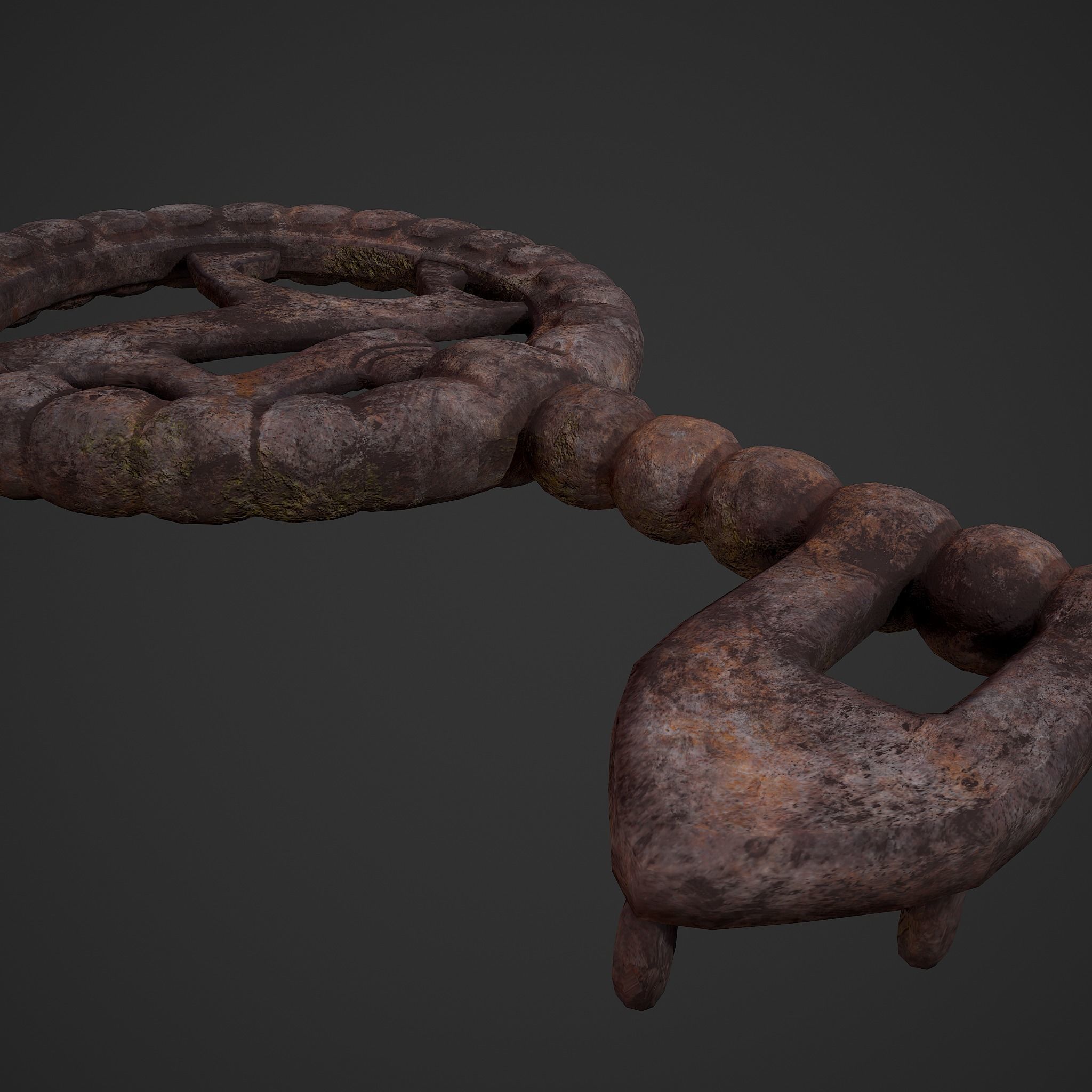 Ancient Medieval Key 3D model_11