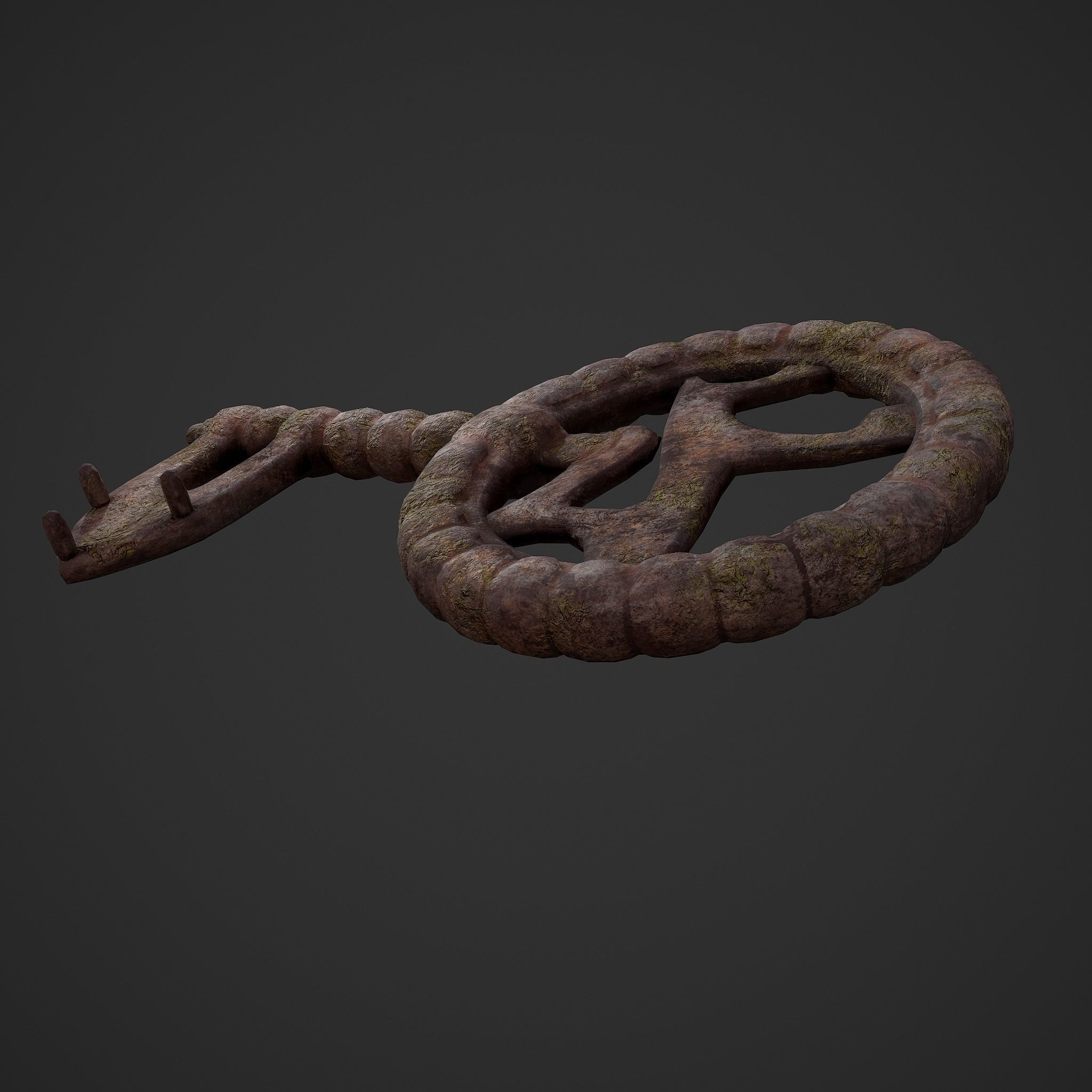 Ancient Medieval Key 3D model_18