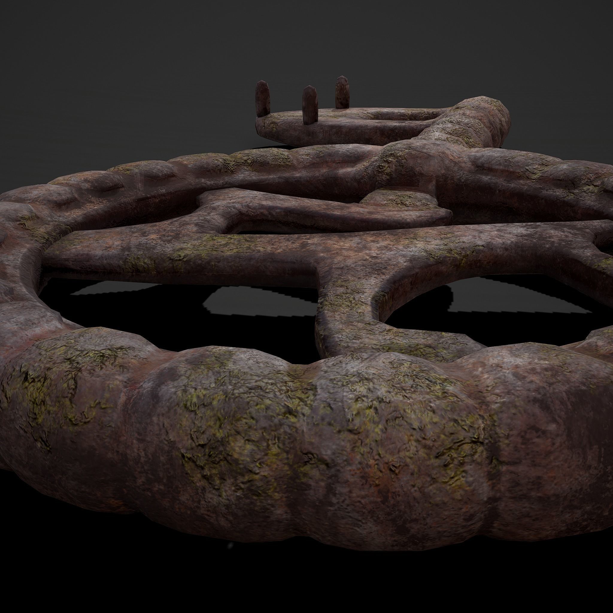 Ancient Medieval Key 3D model_10