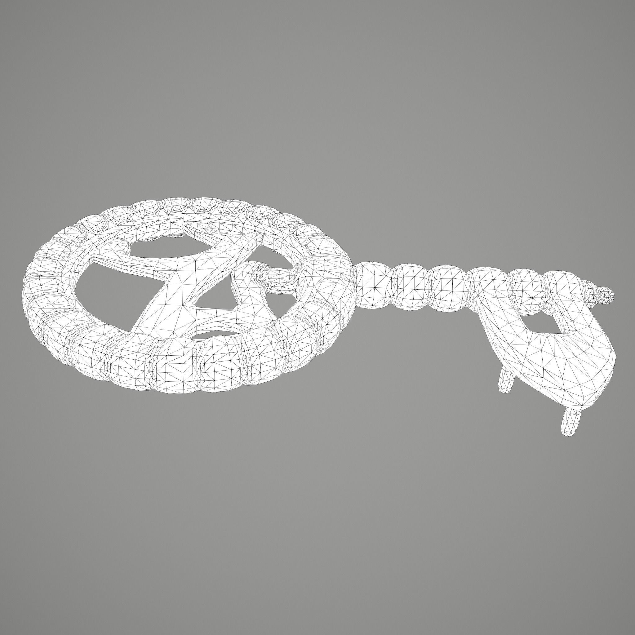 Ancient Medieval Key 3D model_28