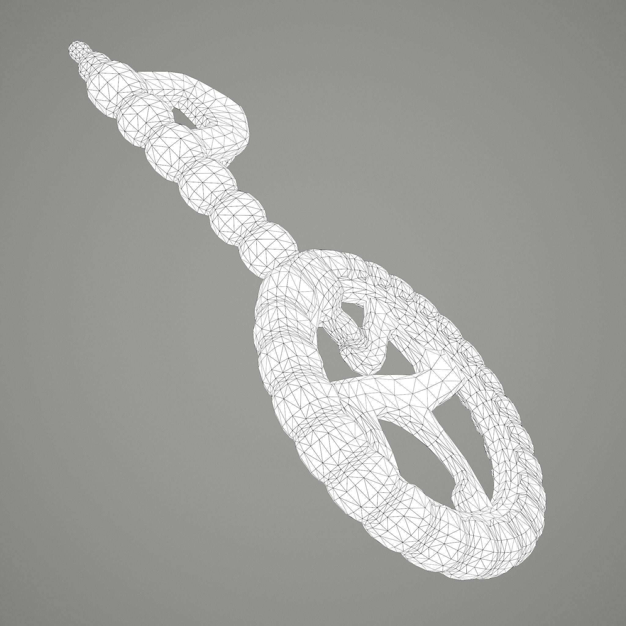 Ancient Medieval Key 3D model_26