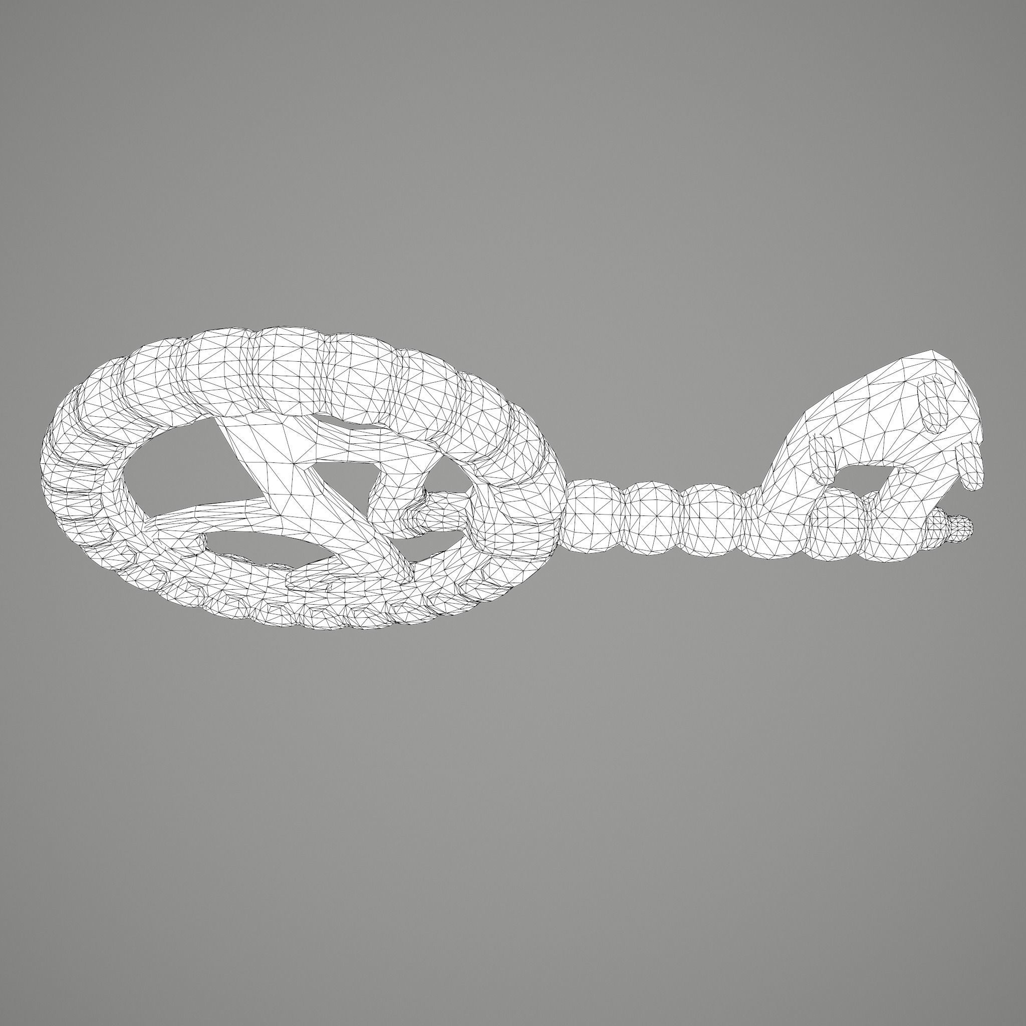 Ancient Medieval Key 3D model_30