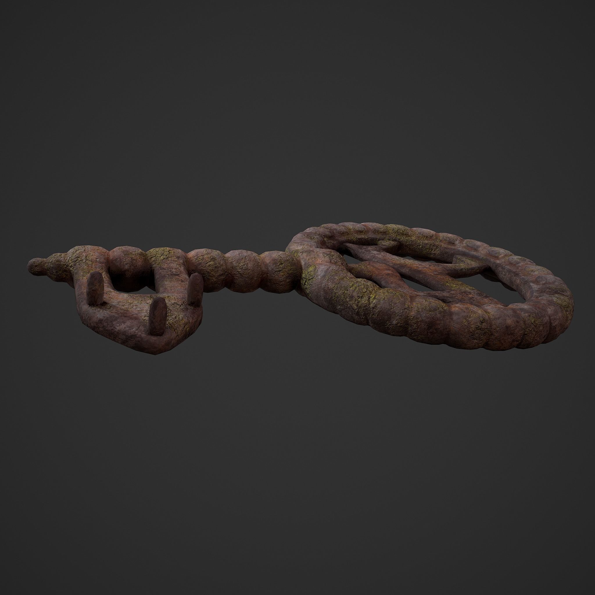 Ancient Medieval Key 3D model_16