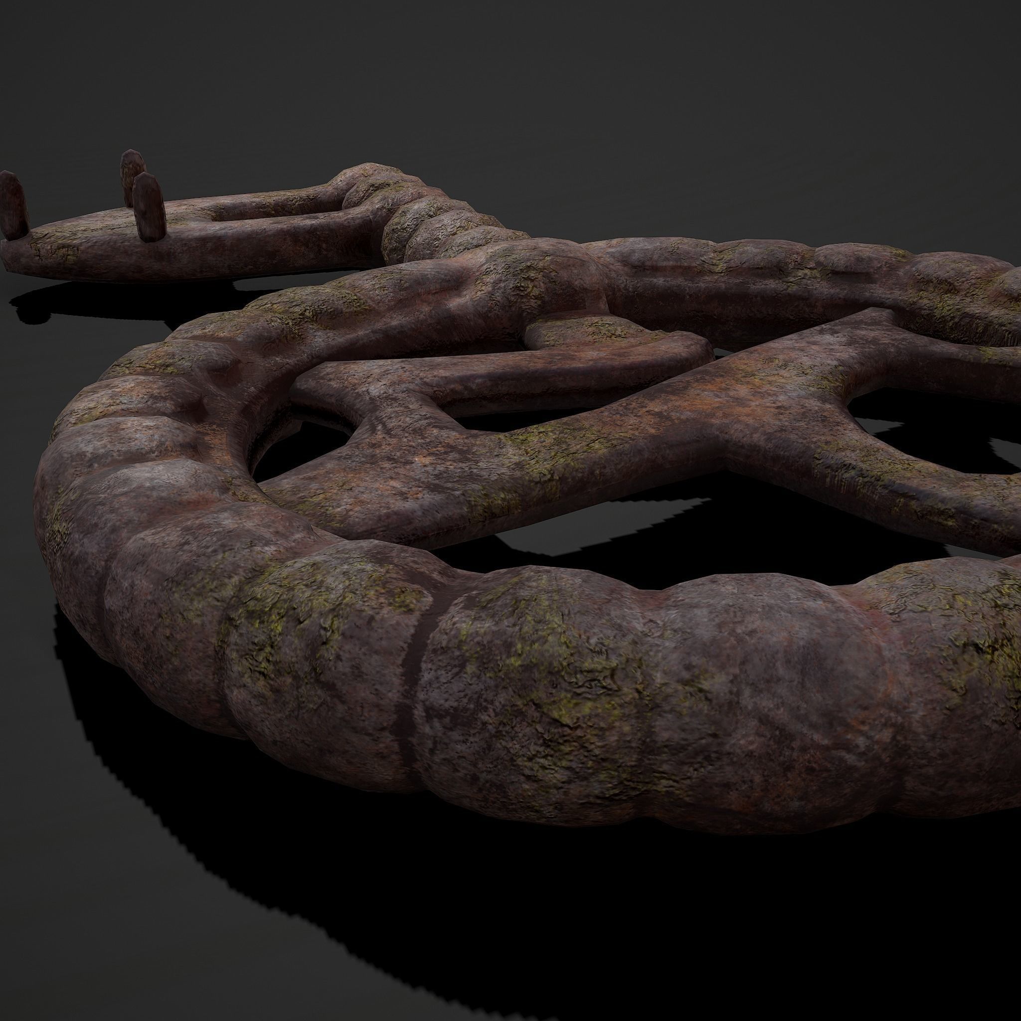 Ancient Medieval Key 3D model_9