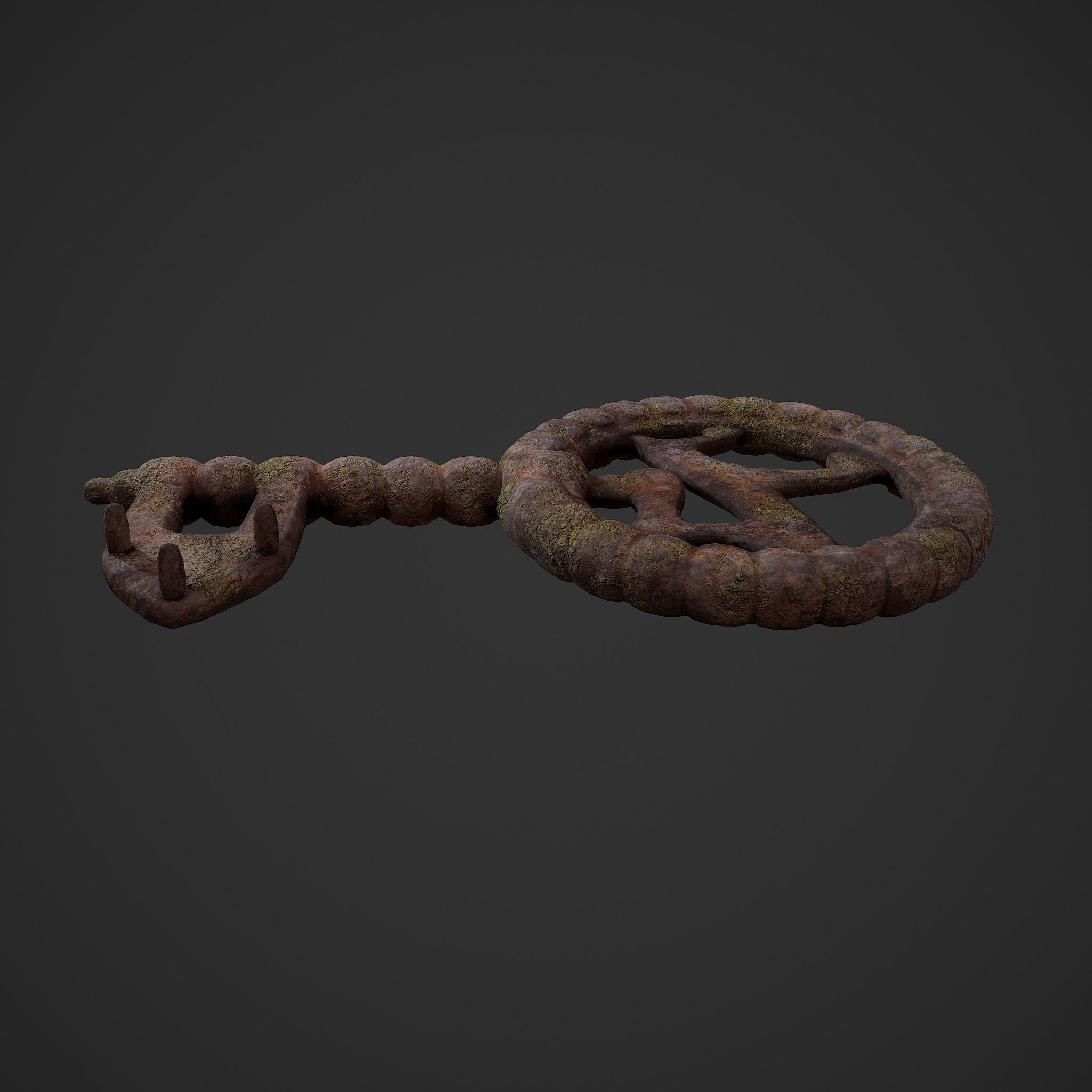 Ancient Medieval Key 3D model_21
