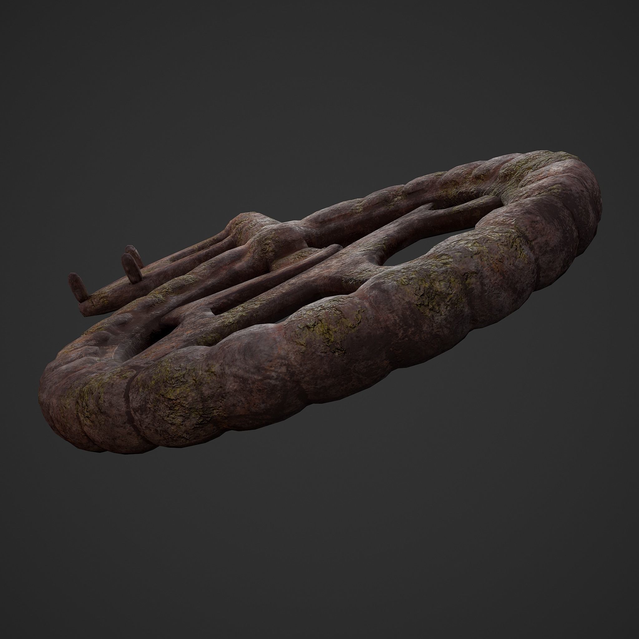 Ancient Medieval Key 3D model_14