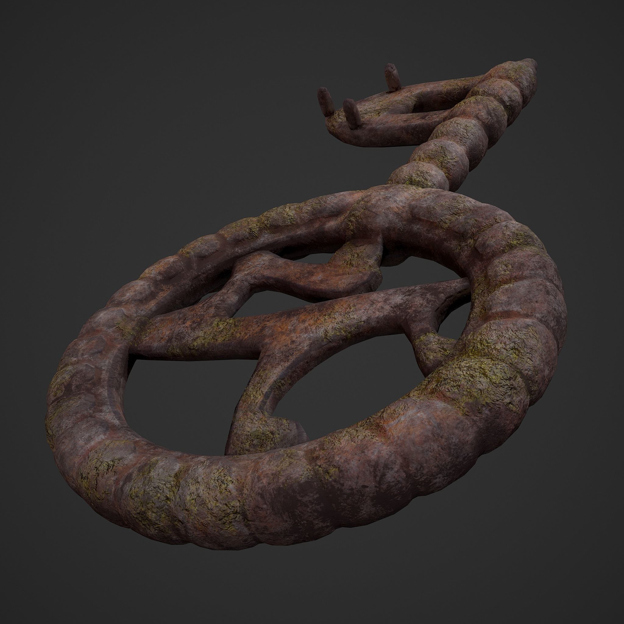 Ancient Medieval Key 3D model_23