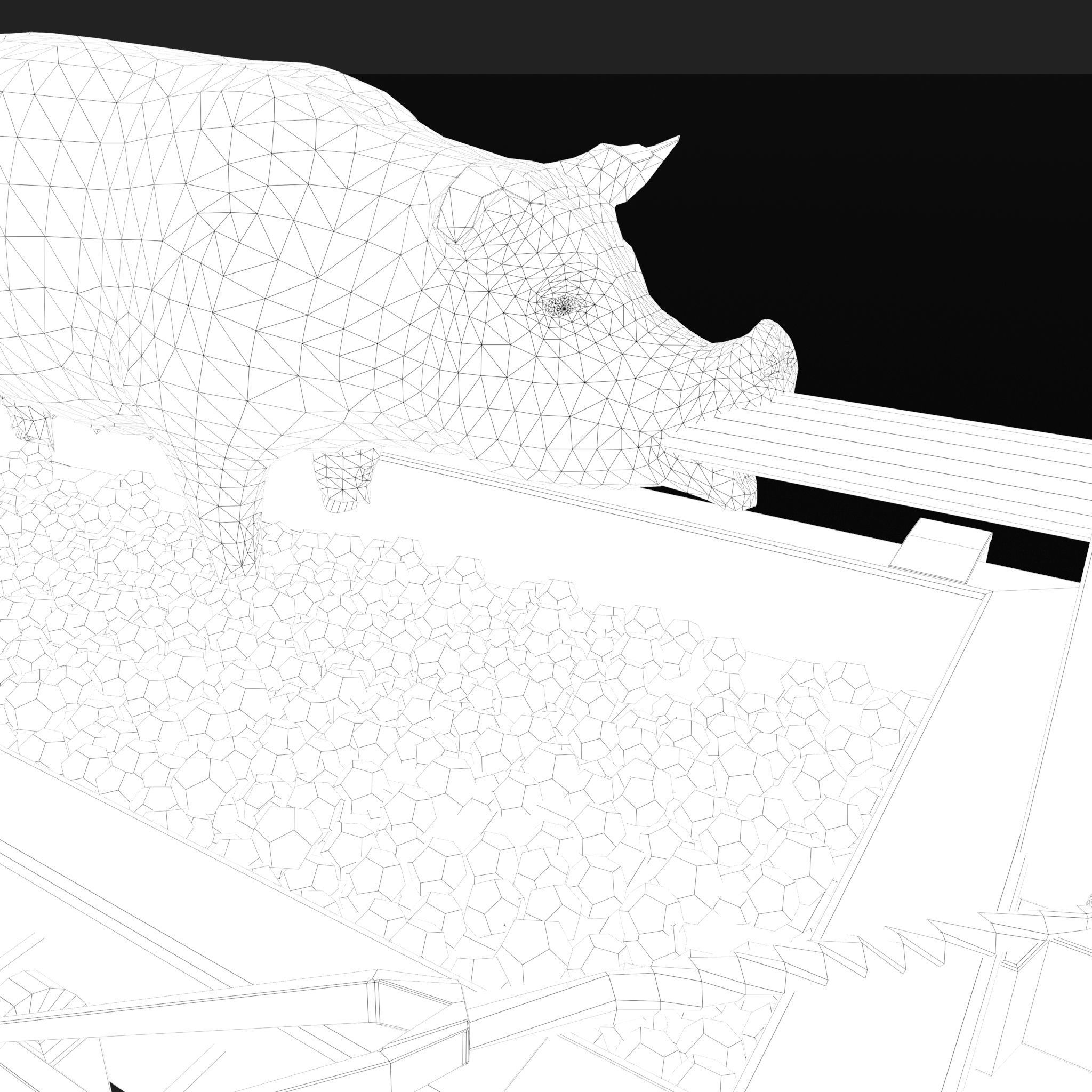 Fire Pit and Pig Roast  Low-poly 3D model_30