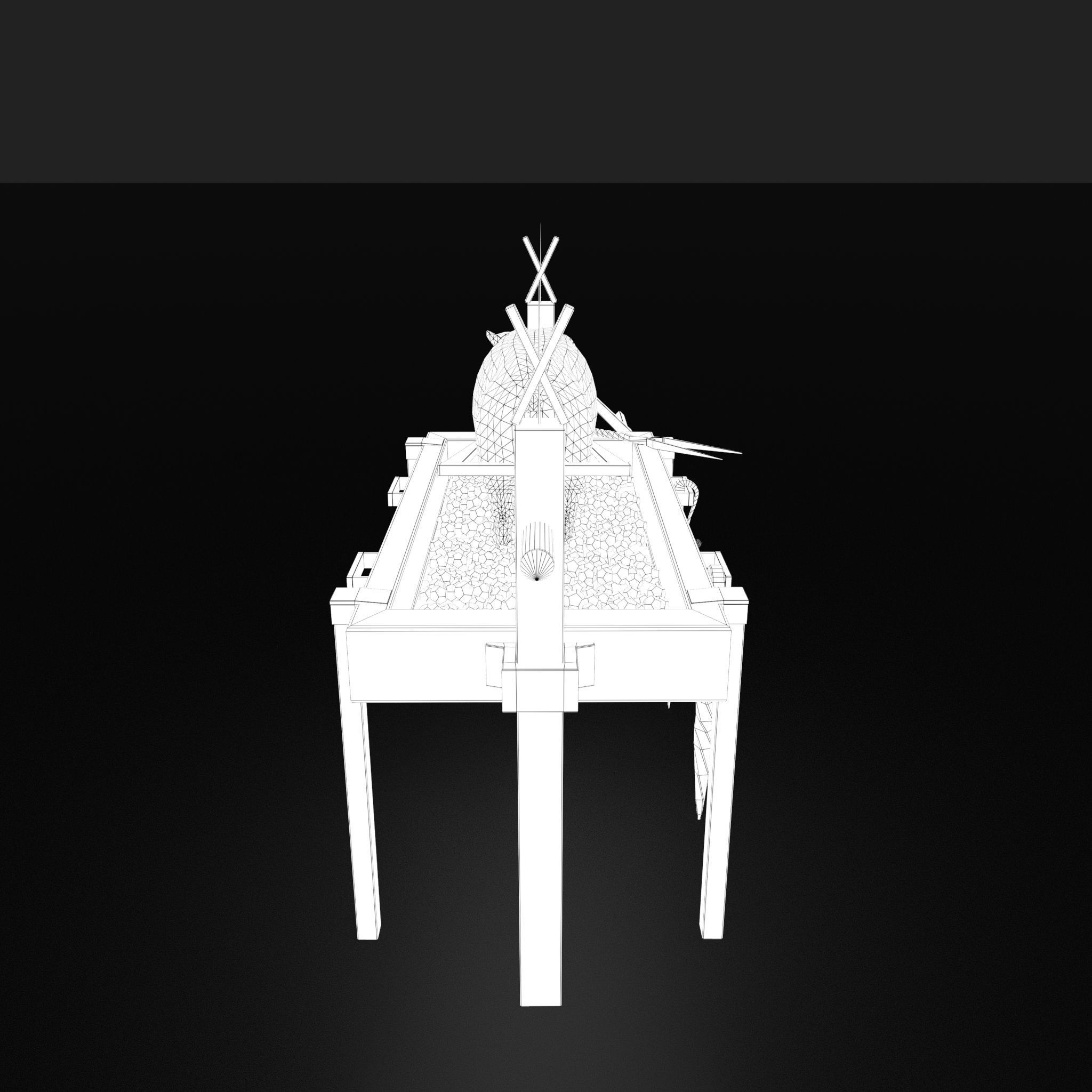 Fire Pit and Pig Roast  Low-poly 3D model_27