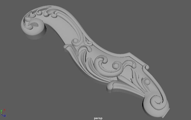 Sofa High quality 3d models for processing on a cnc machine 3D model_6