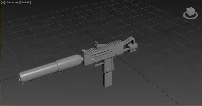 Uzi model for game or animation