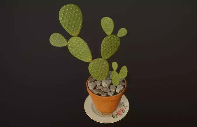 Cactus - PBR Game Ready in pot