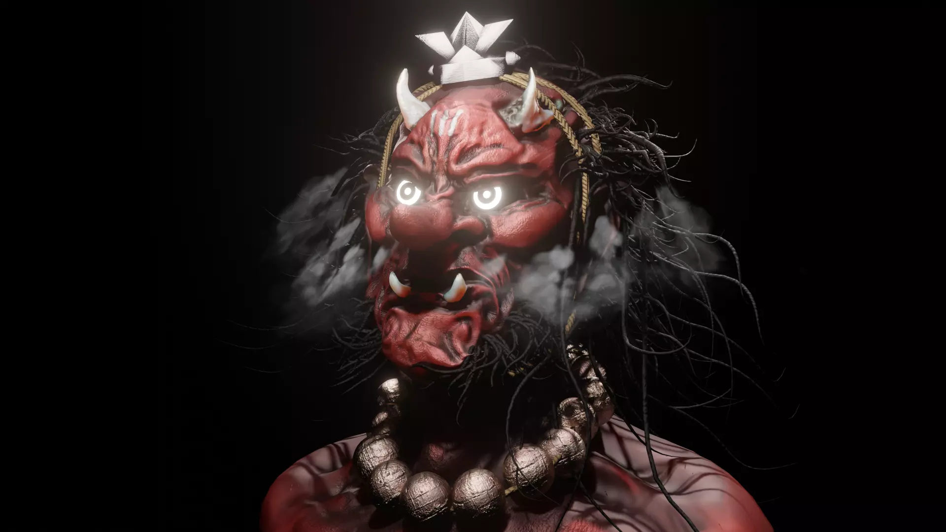 tengu devil mask 3D model