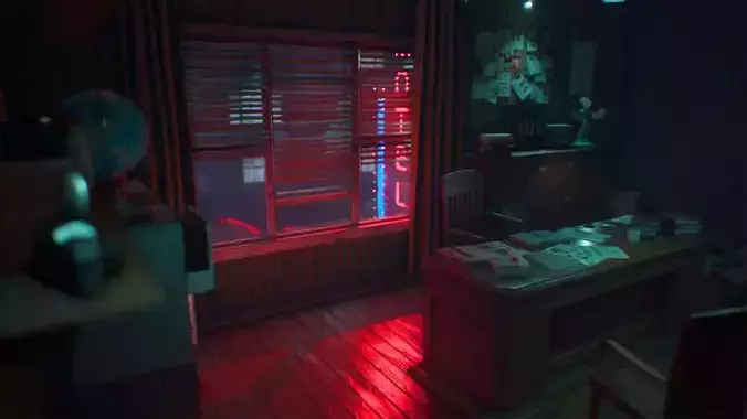 Detective Office Low-poly 3D model