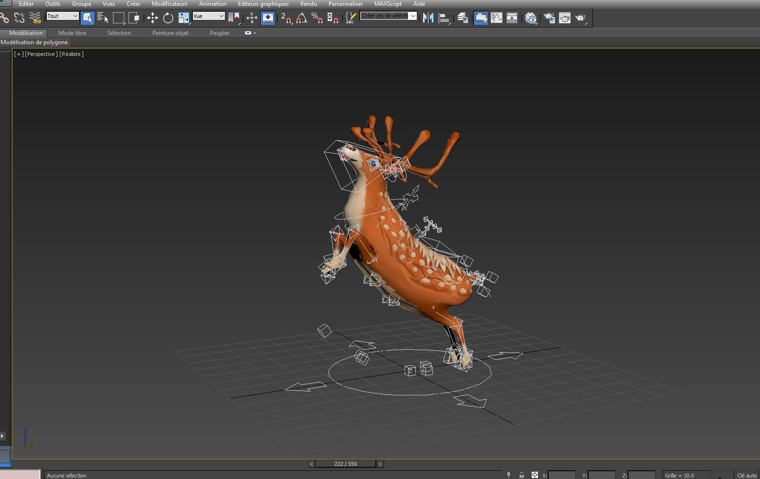 Cartoon Toon Reindeer Rigged and Animated  Low-poly 3D model_25