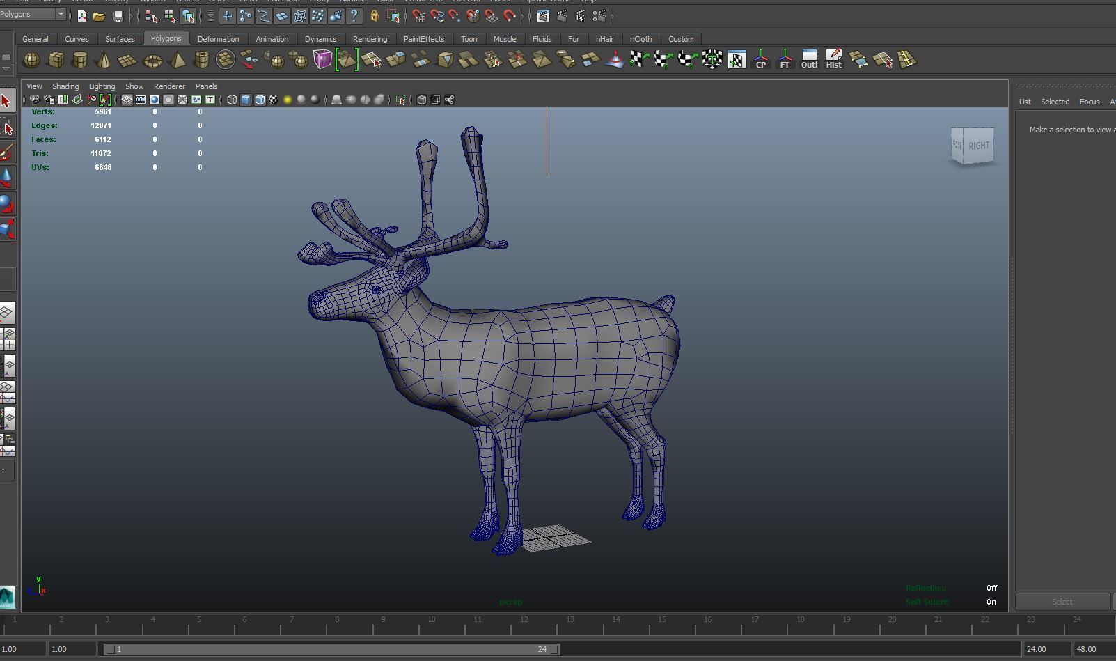 Cartoon Toon Reindeer Rigged and Animated  Low-poly 3D model_23