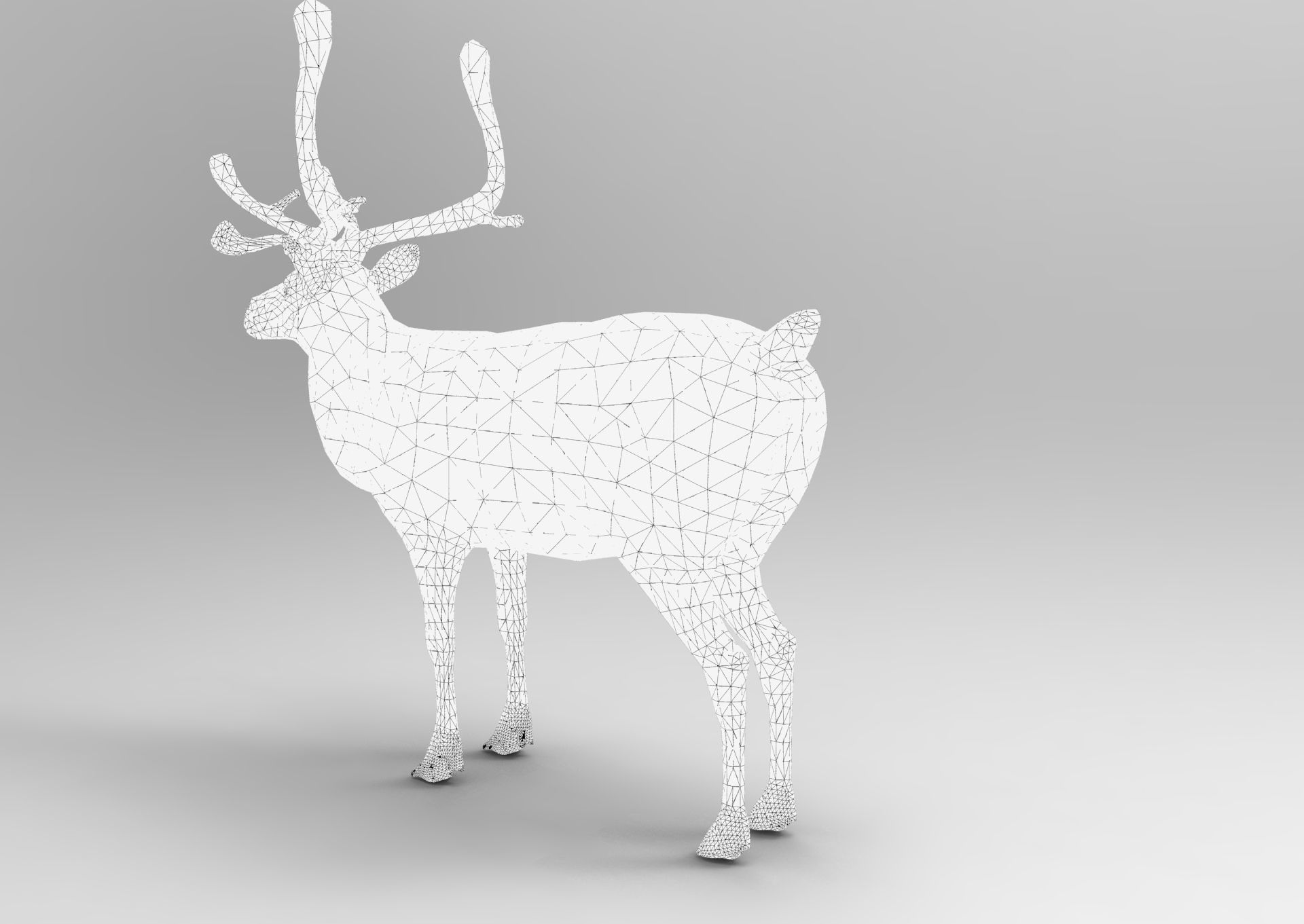 Cartoon Toon Reindeer Rigged and Animated  Low-poly 3D model_30