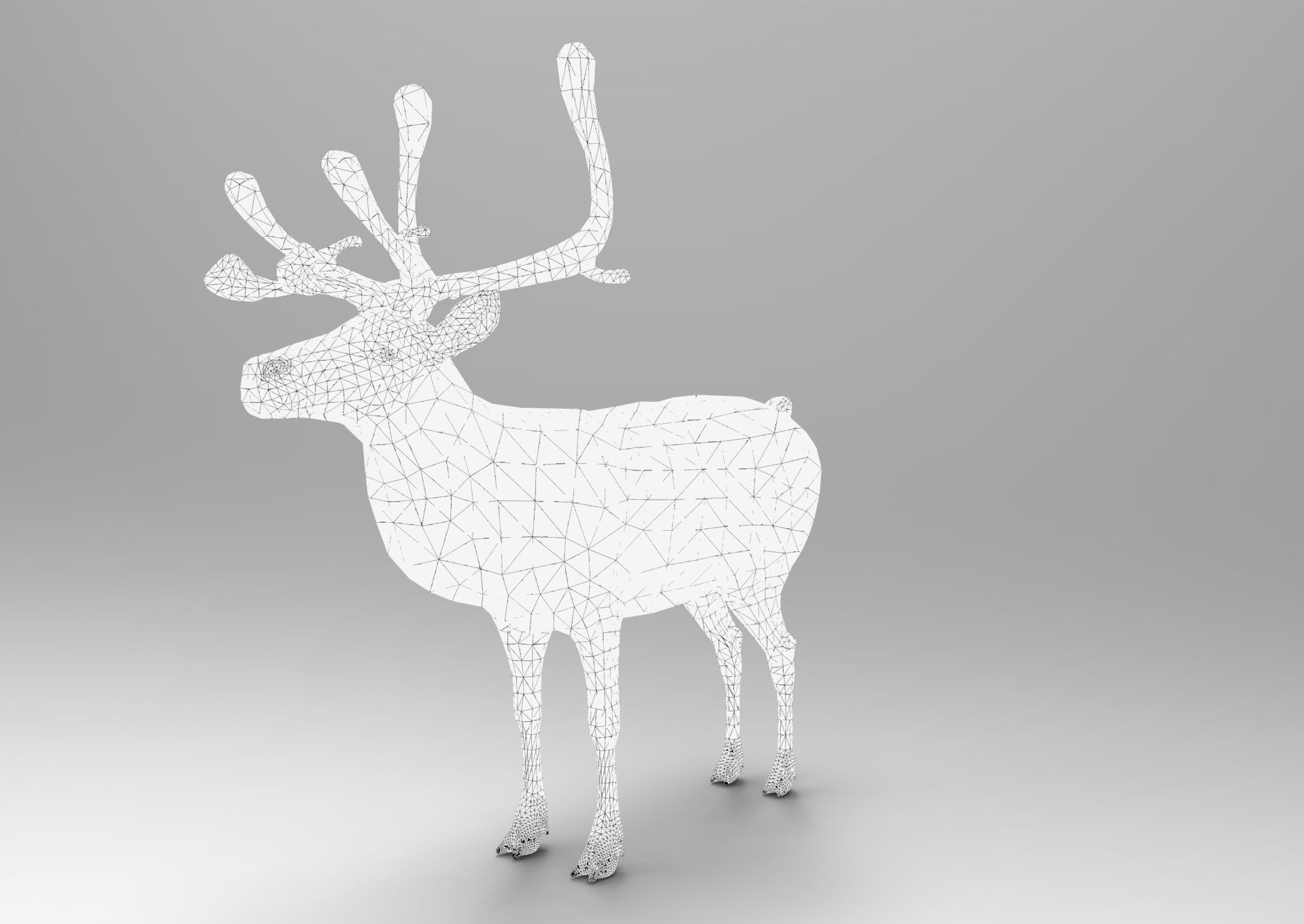 Cartoon Toon Reindeer Rigged and Animated  Low-poly 3D model_29