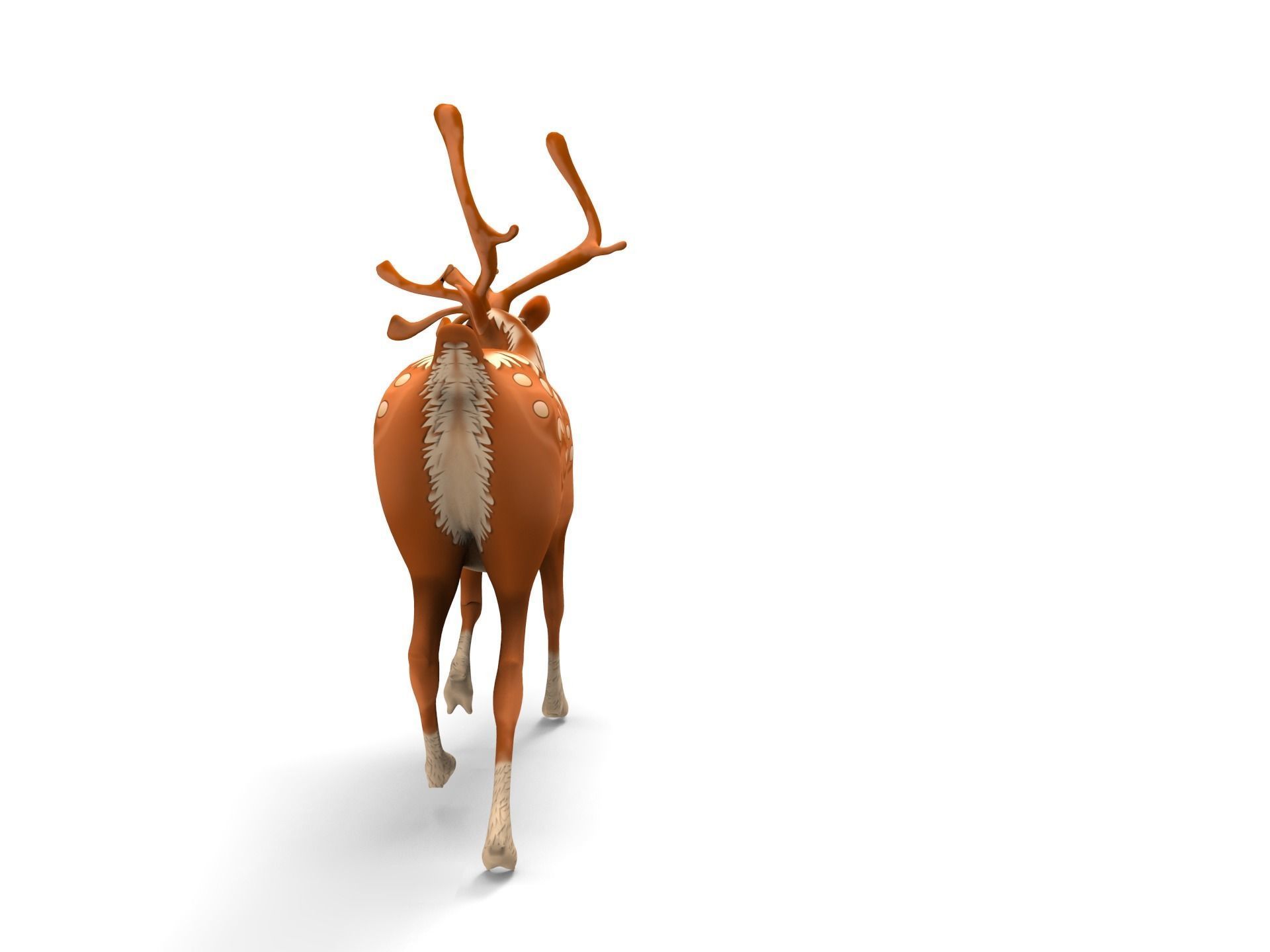 Cartoon Toon Reindeer Rigged and Animated  Low-poly 3D model_13